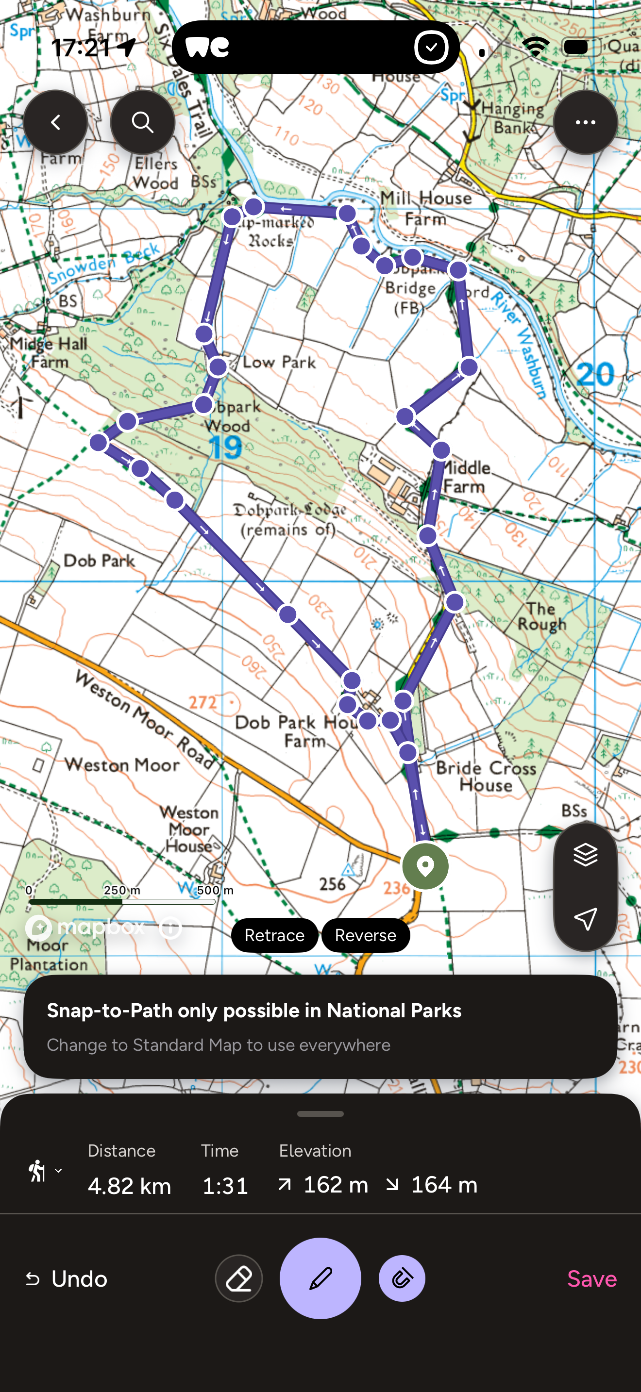 Map of Dob Park Ordnance Survey