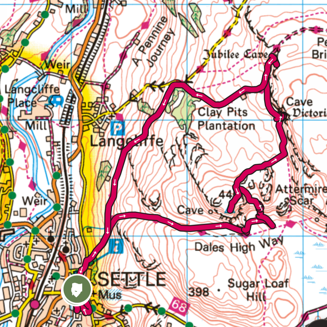 Ordnance survey map of Warrendale knotts