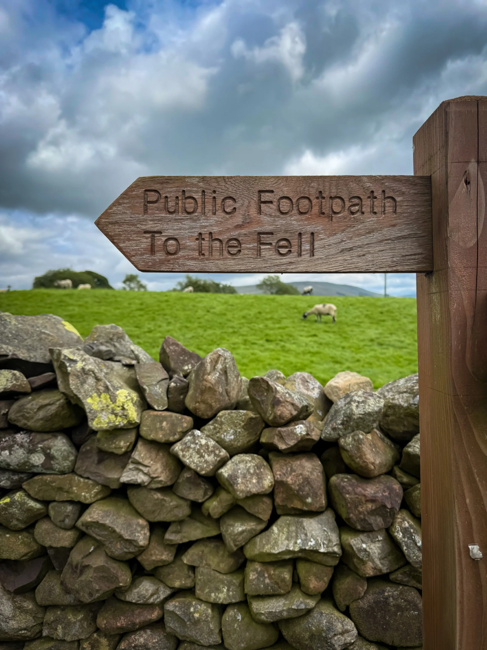 A signpost pointing to the fell