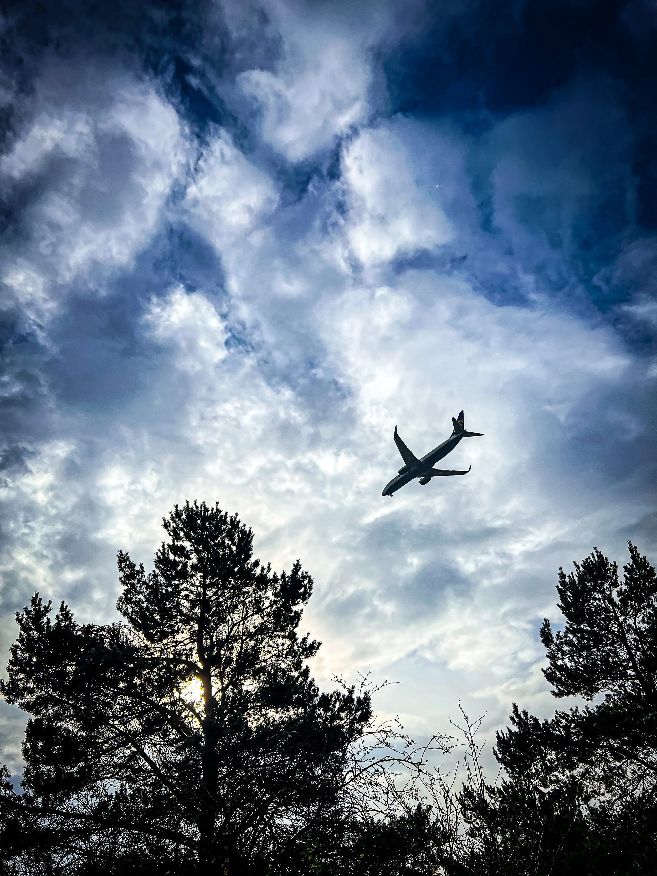 An aeroplane heading over the Chevin