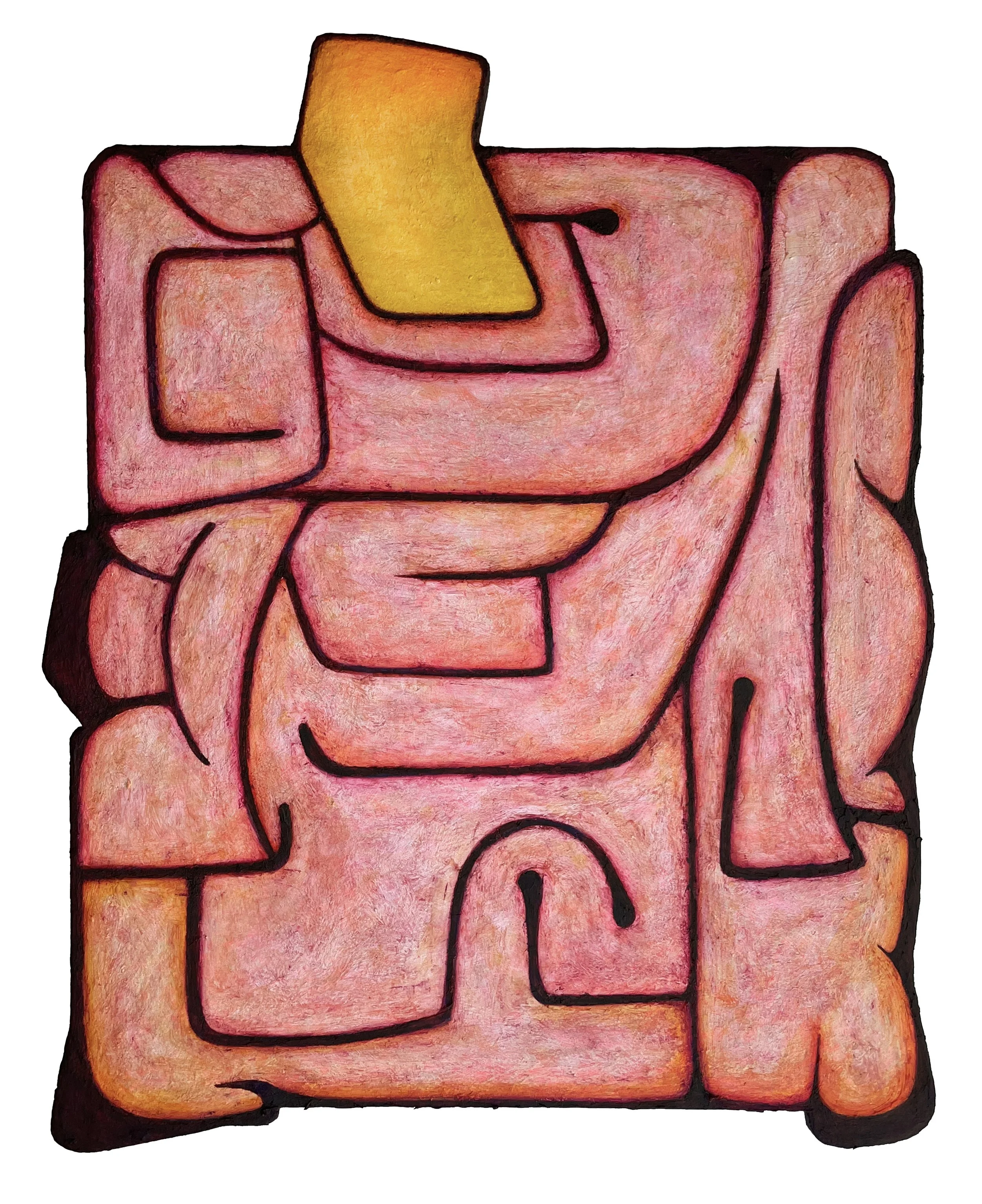 Infinite Folds, oil on panel, 71.5 x 56 cm, 2025