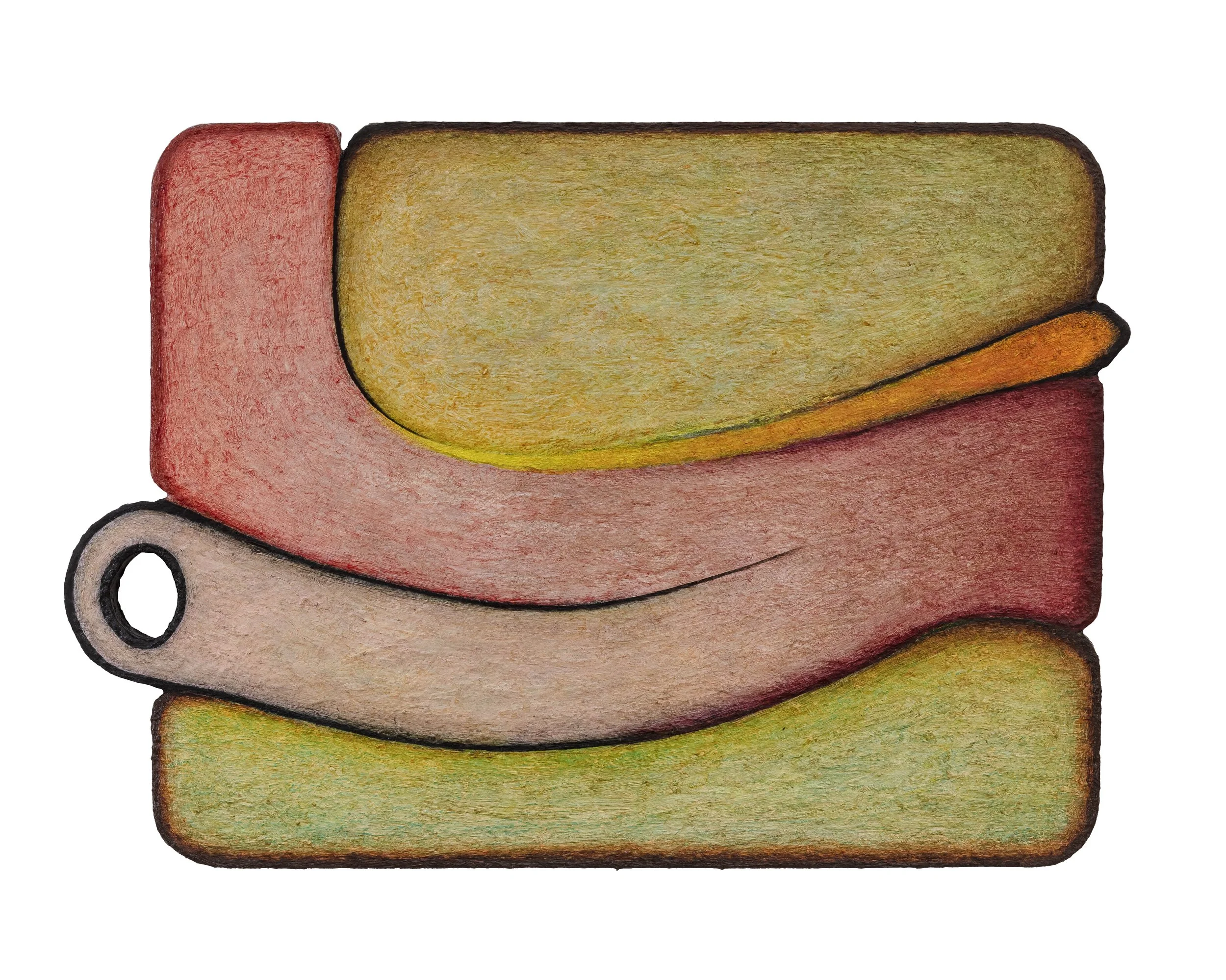 Virga, charcoal, soft pastel, acrylic and oil on panel, 28 x 40 cm, 2026
