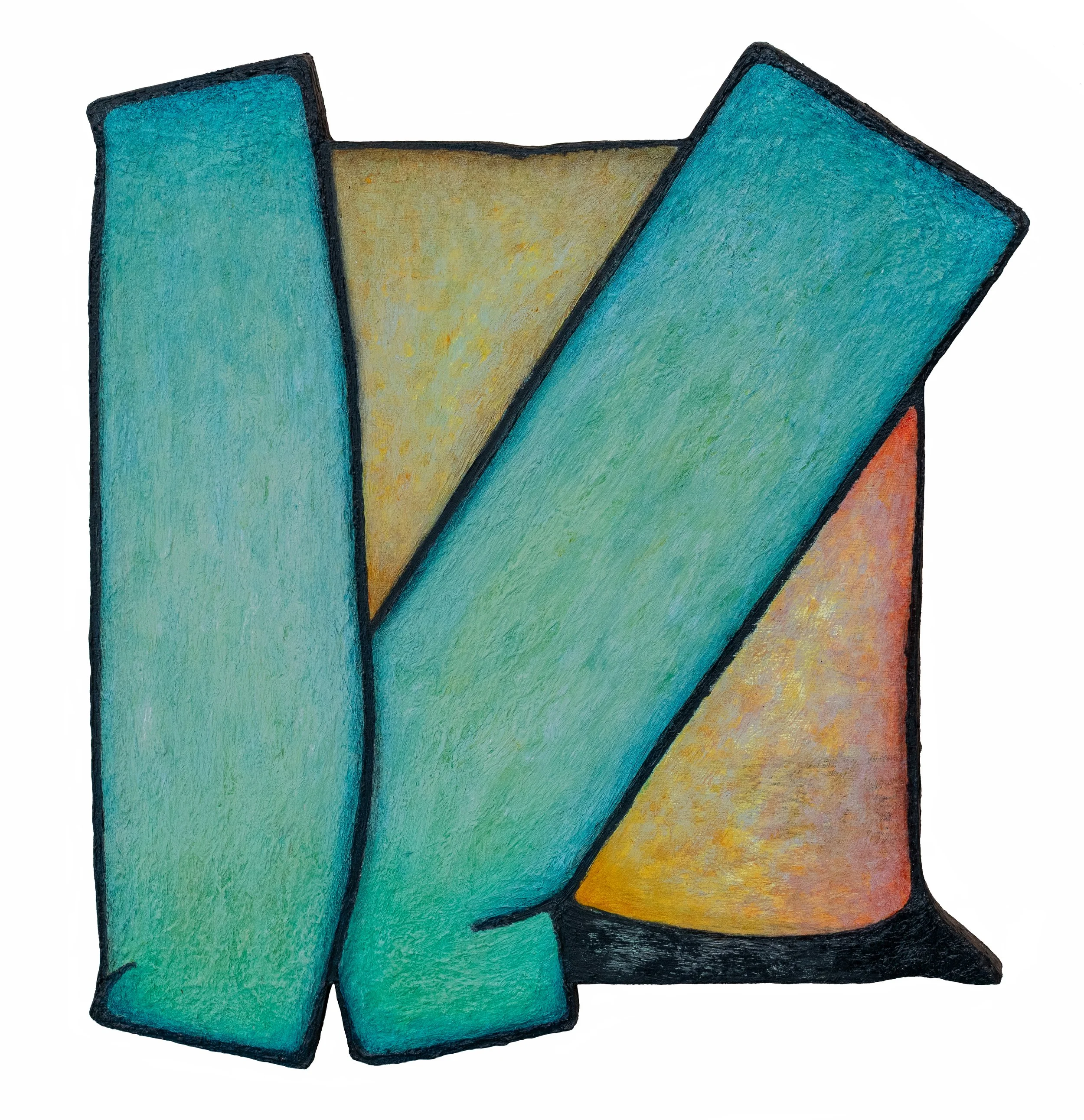 Side by Side, oil on panel, 30.5 x 28.5 cm, 2025