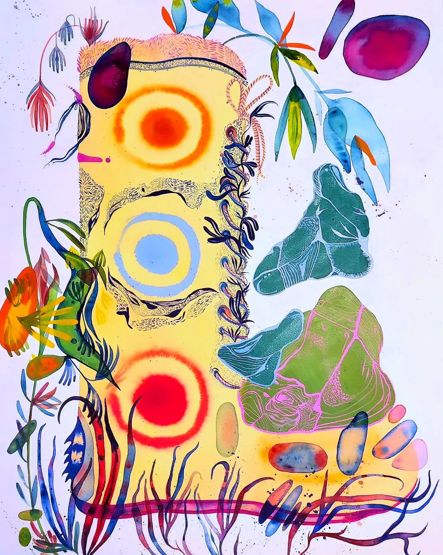 Ghost Boots, 24'' x 18'', watercolor & sumi ink on watercolor paper. *SOLD*