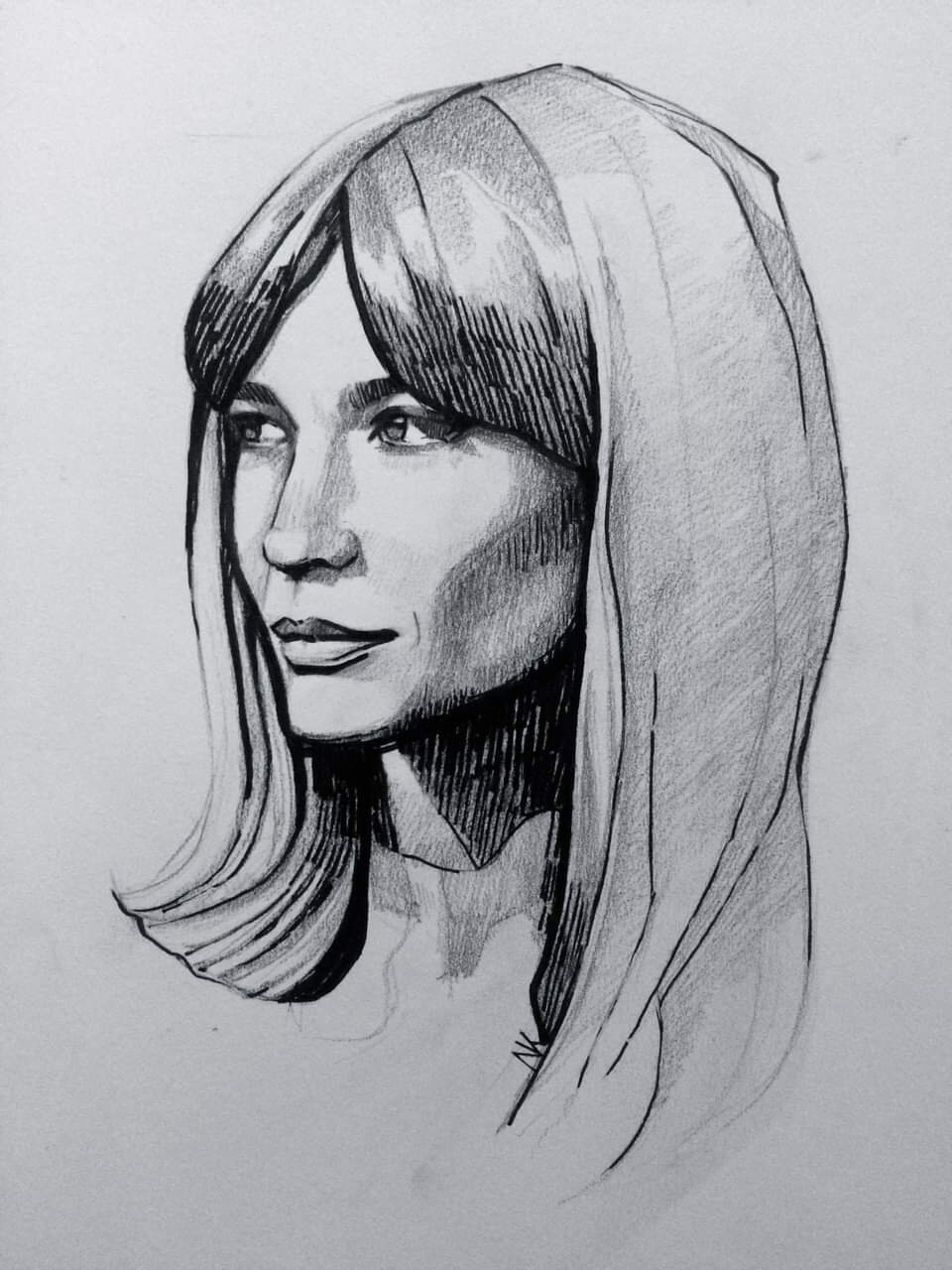 Franciose | graphite pencil & brushpen | 2018 | 29.7 x 21 cm