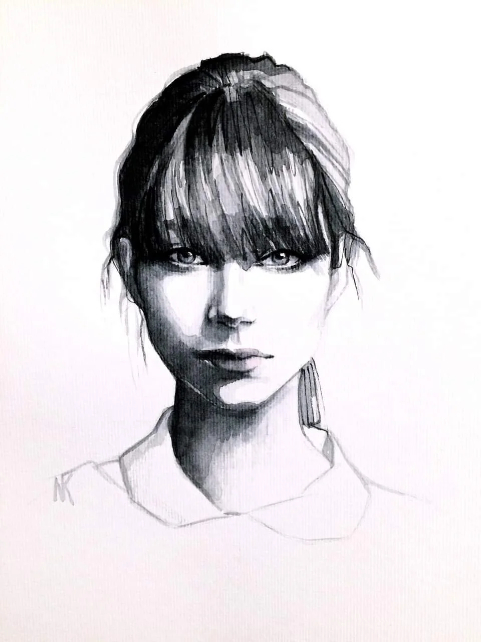 Bangs | aquarelle | 2018 | 29.7 x 21 cm