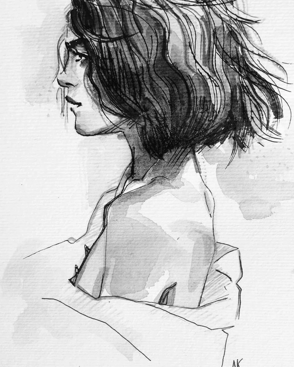 Olivia | aquarelle & ink | 2018 | 29.7 x 21 cm