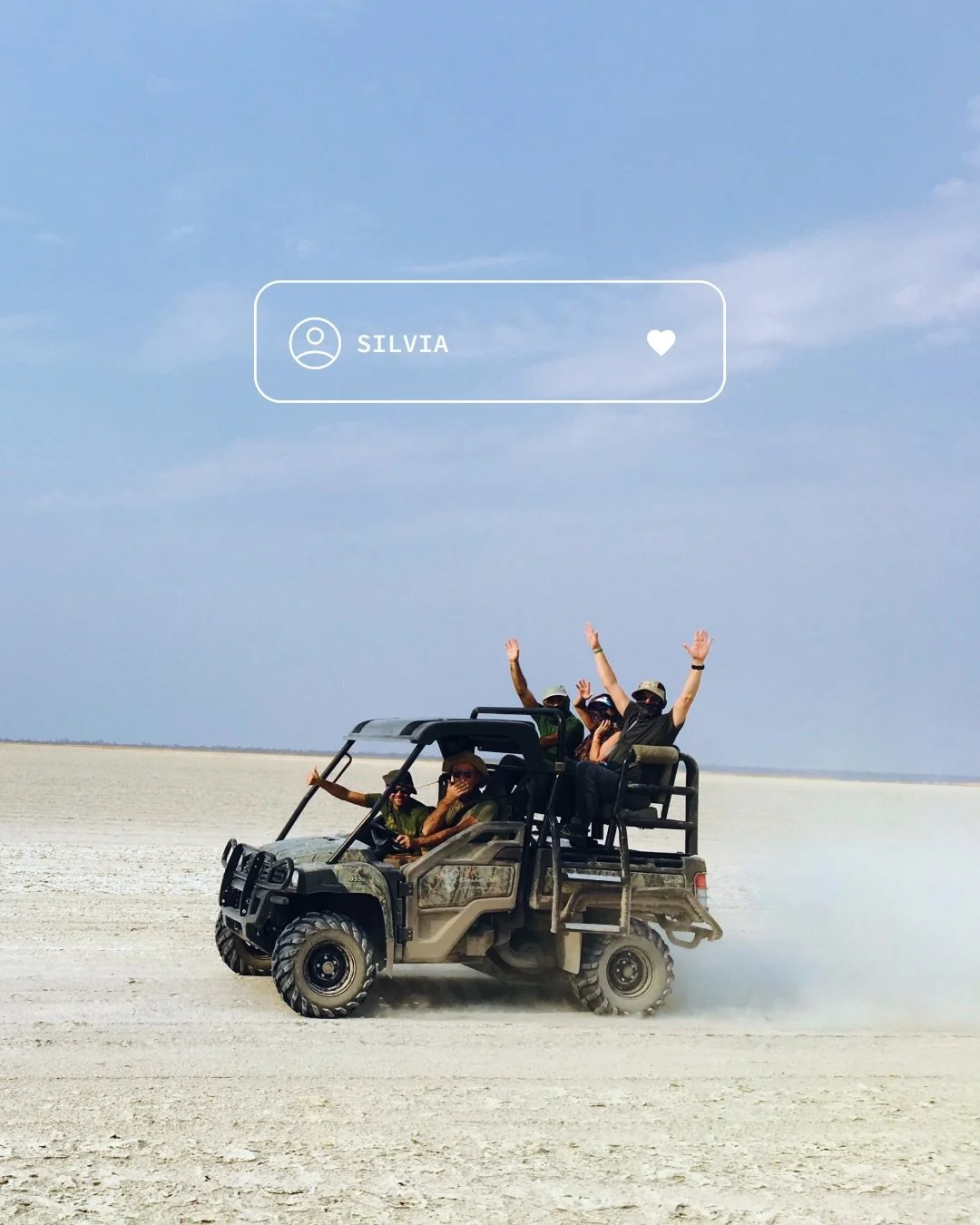 &ldquo;Lo que t&uacute; digas, porque va a estar bien.&rdquo;

Conoc&iacute; a Silvia en 2011, en Botsuana. Un grupo peque&ntilde;o, tiendas de campa&ntilde;a, &Aacute;frica bien salvaje.
Desde entonces, su nombre vuelve a aparecer cada tanto en mi W