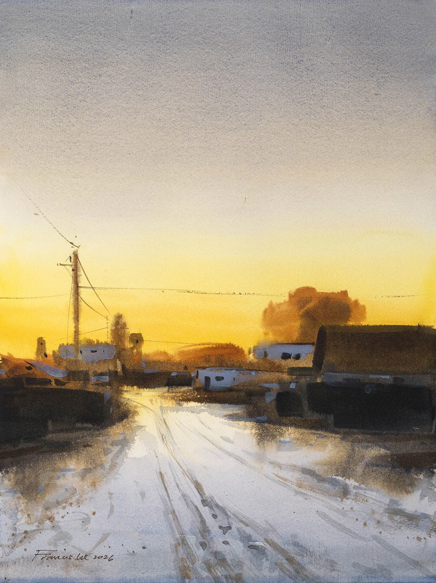 Golden Hour | watercolour, 40 x 30cm, 2026