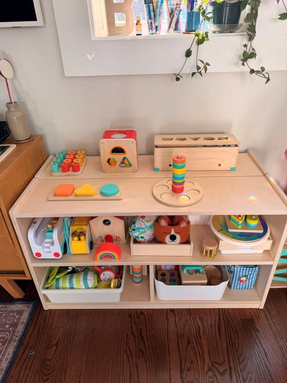 Toy area after a quarterly ADHD-friendly organization reset with clear zones and simple storage