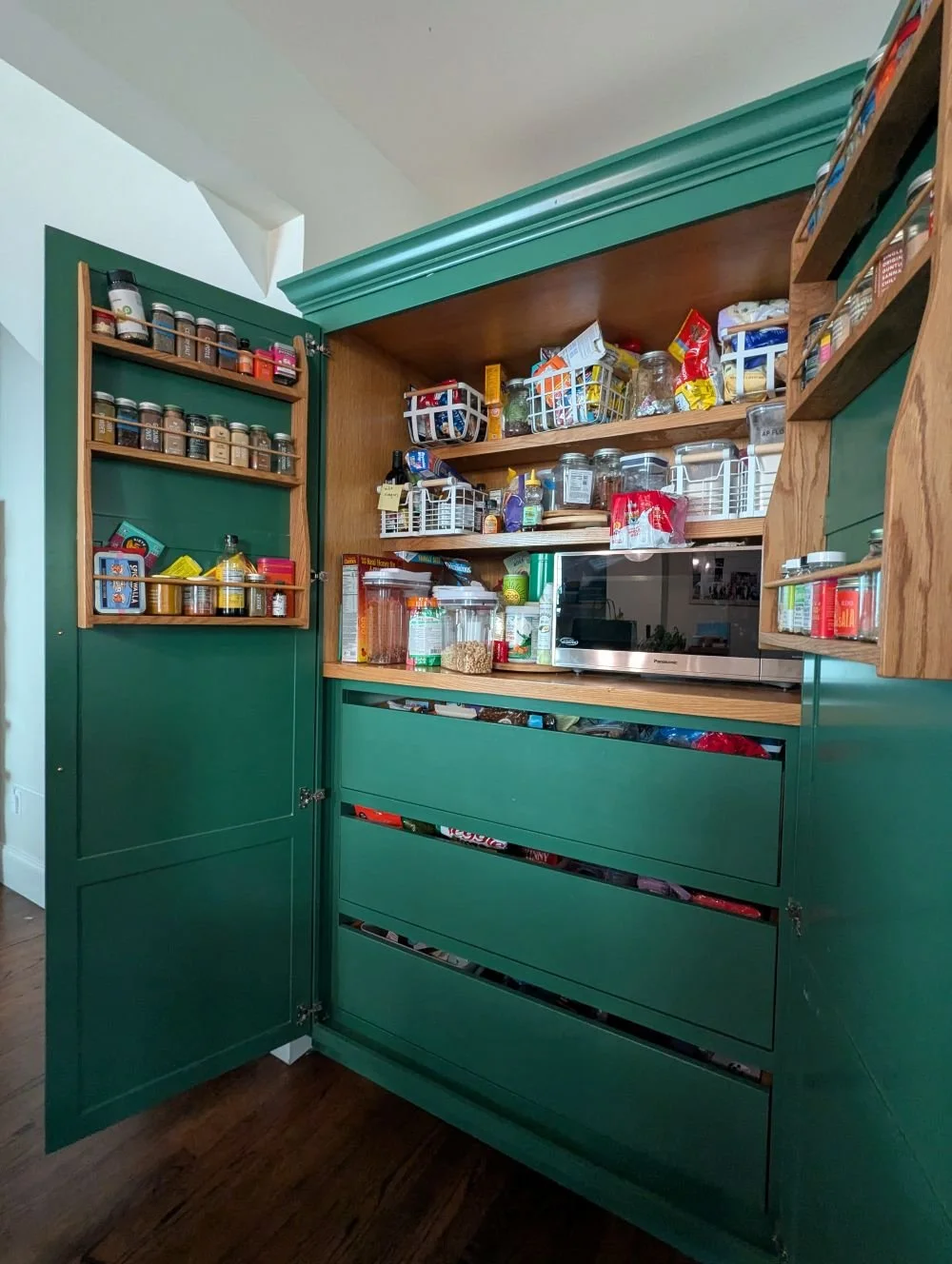 Pantry before quarterly home organization reset, showing common ADHD overwhelm and clutter