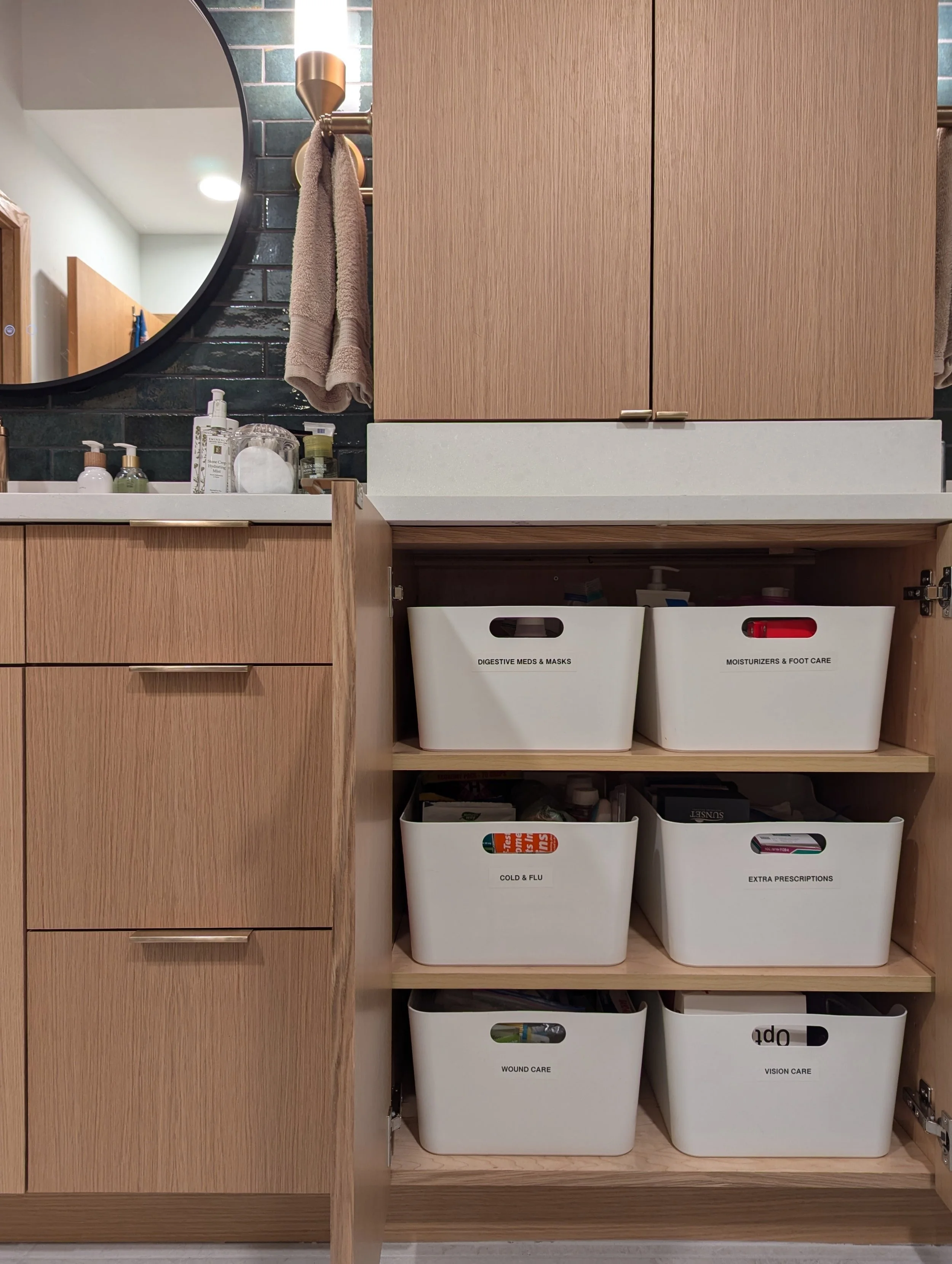 Green Mountain Space organized home storage system with labeled bins and shelves for clutter-free living in North Carolina