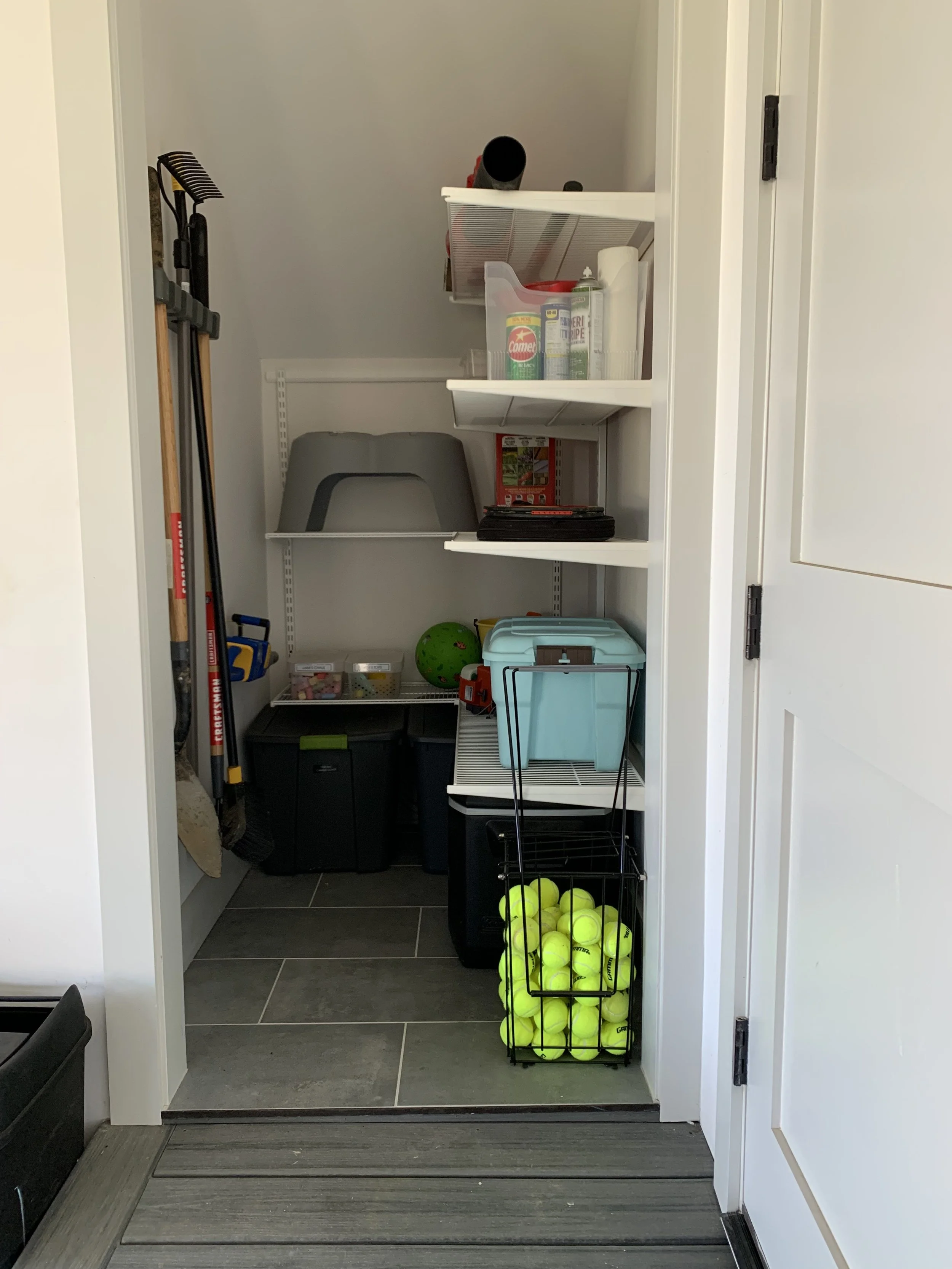 Organized Garage Nook with Custom Shelving Mills River, NC