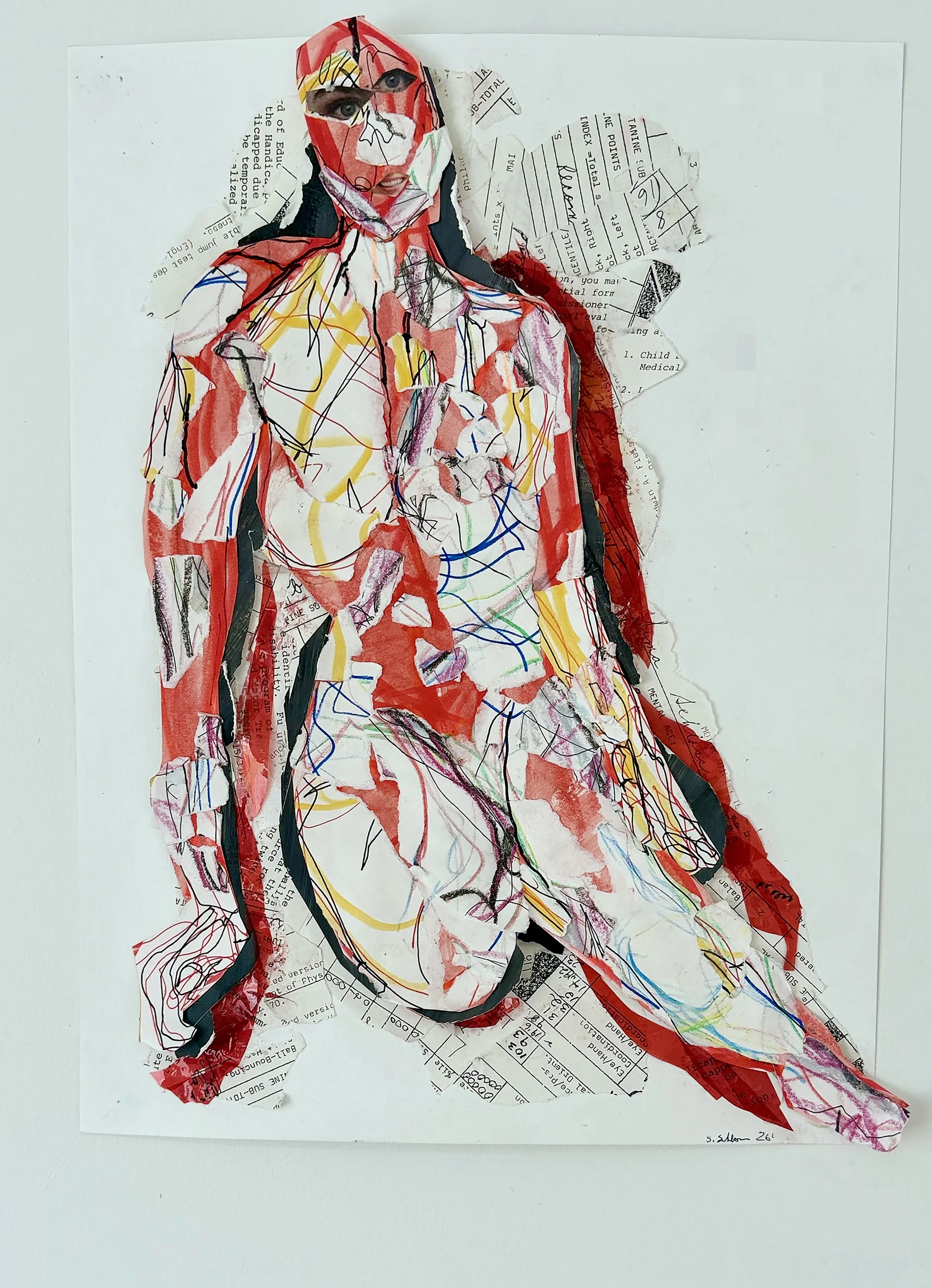 Anatomy of an Afterthought, Mixed Media with Gel Film on Archival Paper,  12" x 16", 2026
