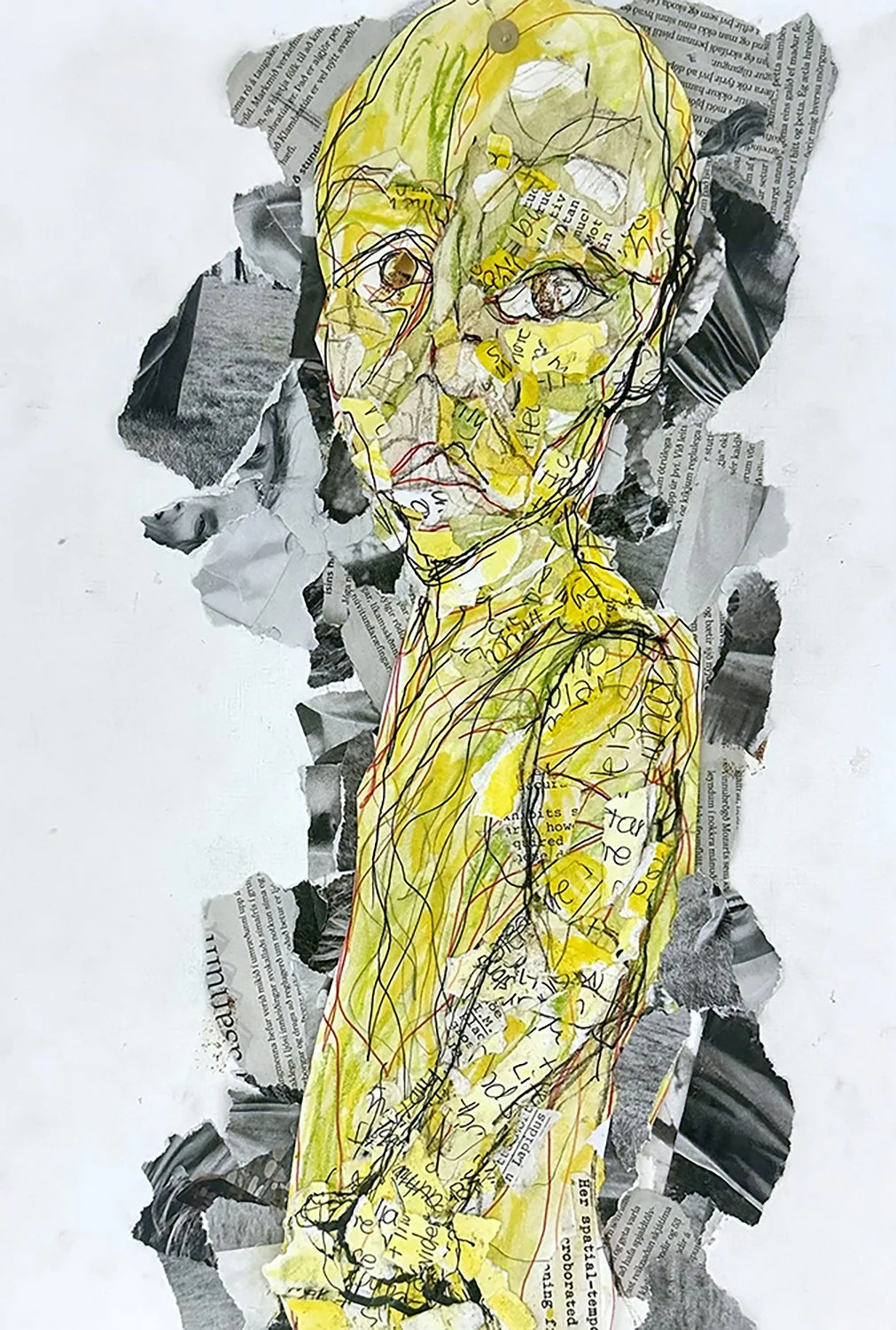 You won't forget me, Mixed Media with Gel Film on Archival Paper,  12" x 16", 2026