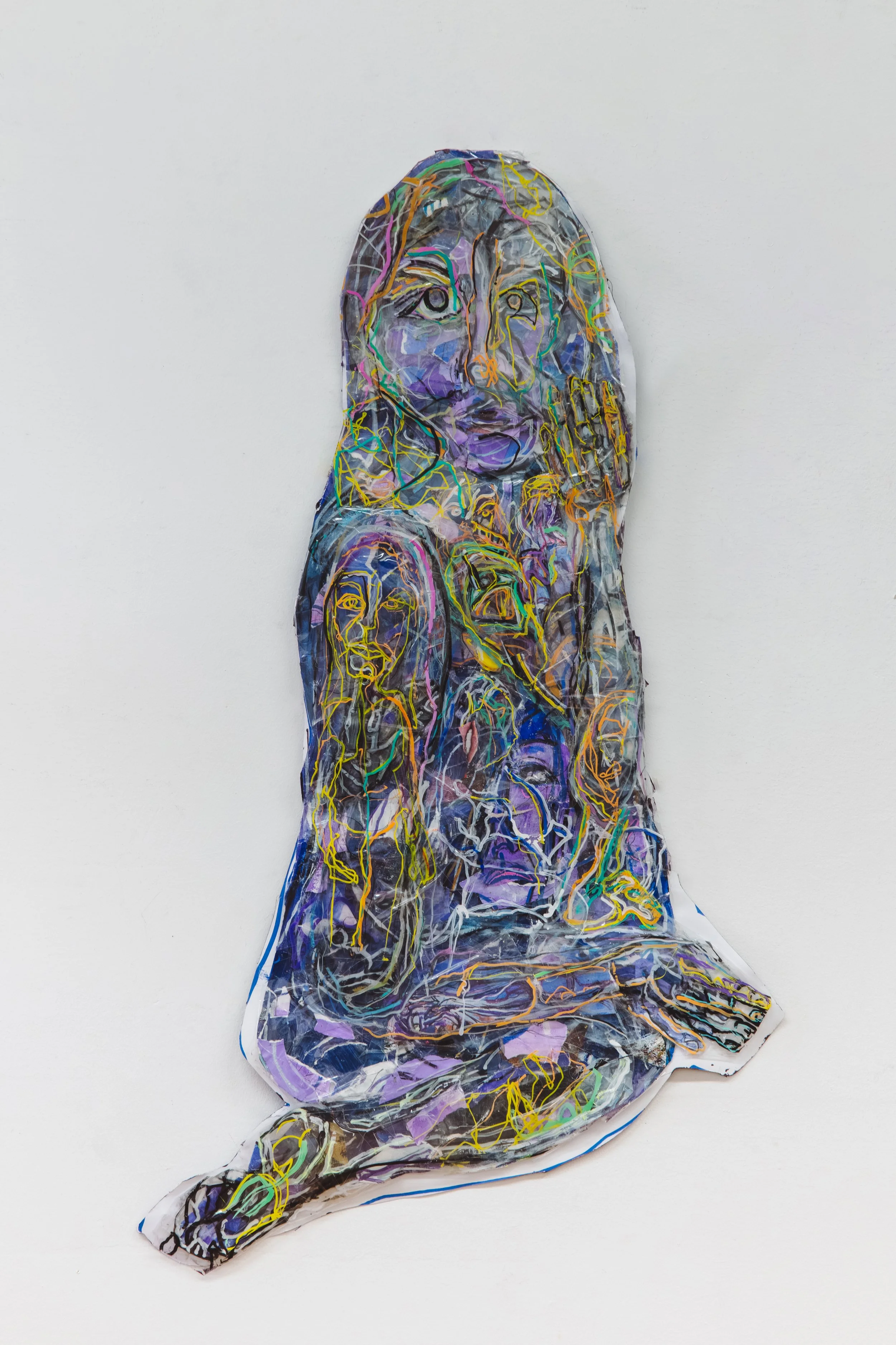 Virtue, 2025, 24" x 32", Mixed Media on Arches paper and Mylar