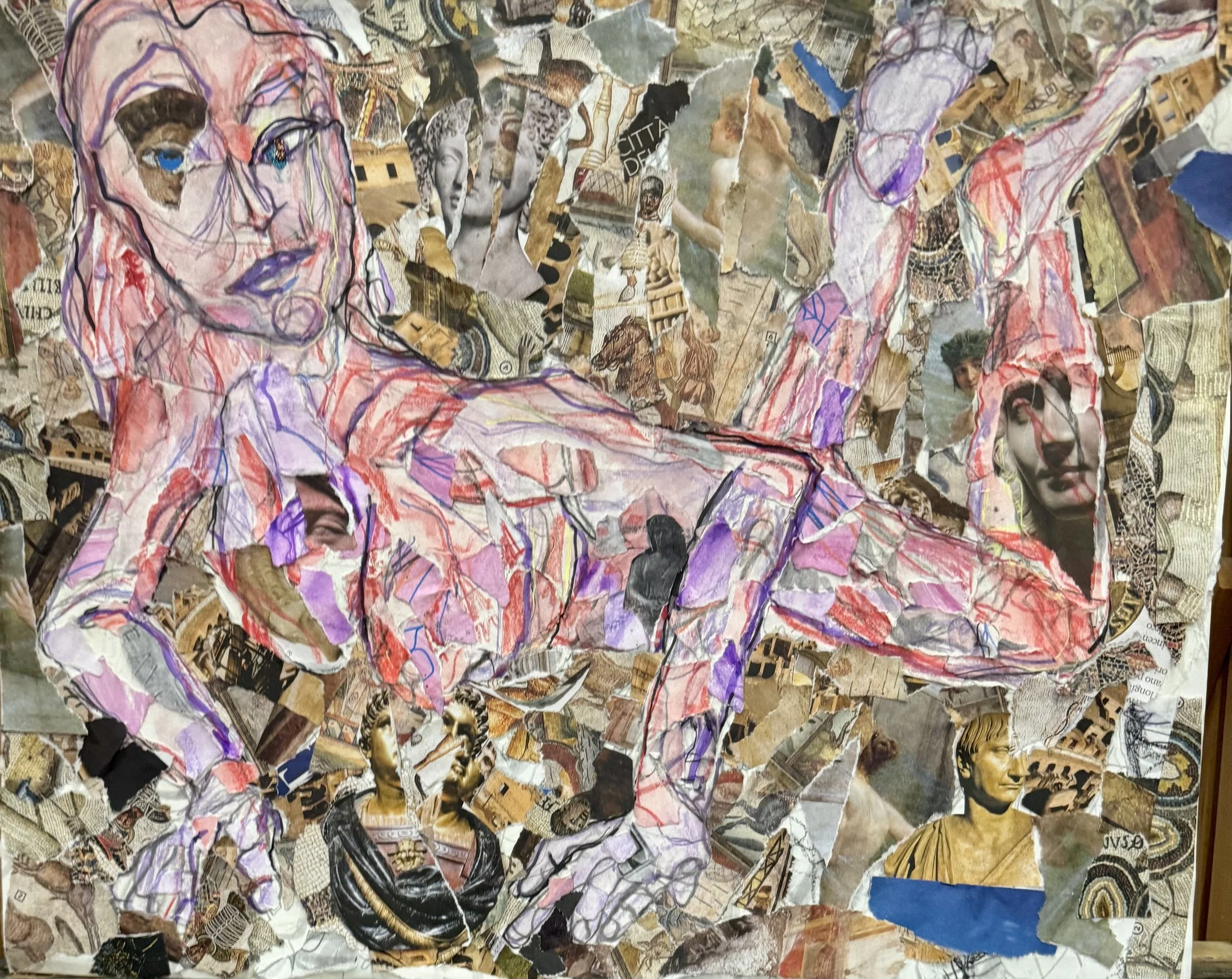 Power without end, 2025, 8" x 10", Mixed Media on Arches Paper