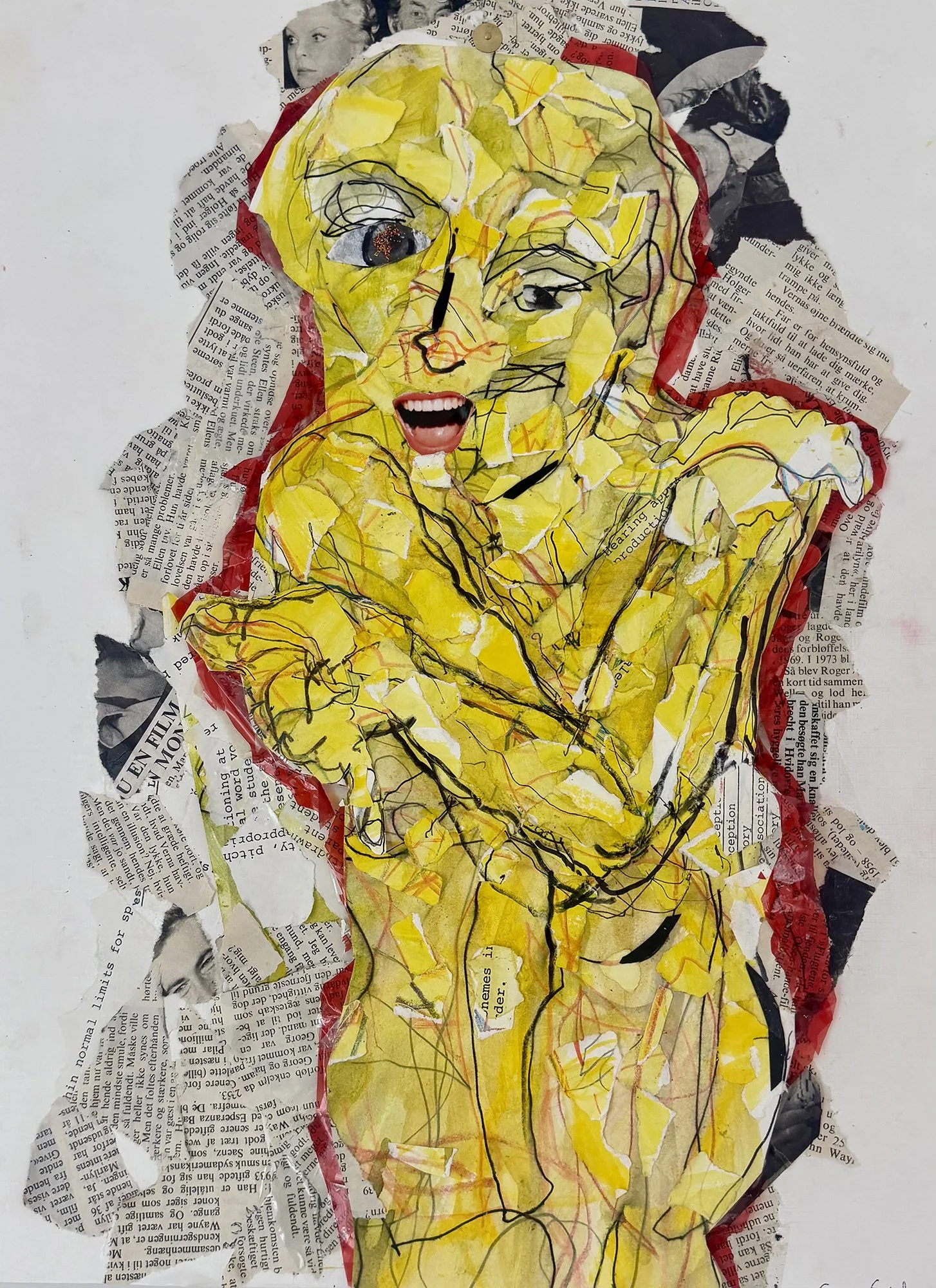 We are always in repair , Mixed Media with Gel Film on Archival Paper,  12" x 16", 2026
