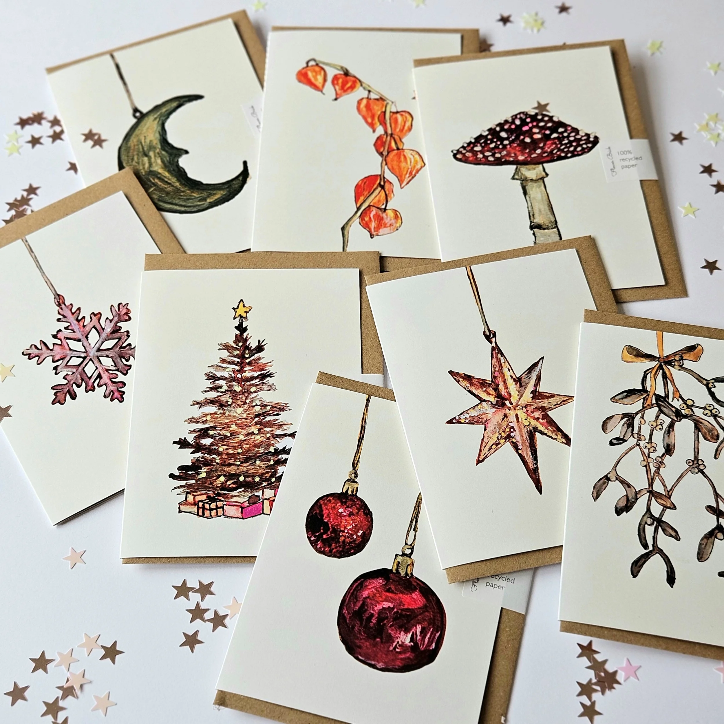 Draw & Paint Sustainable Christmas Cards - Lightbox Gallery