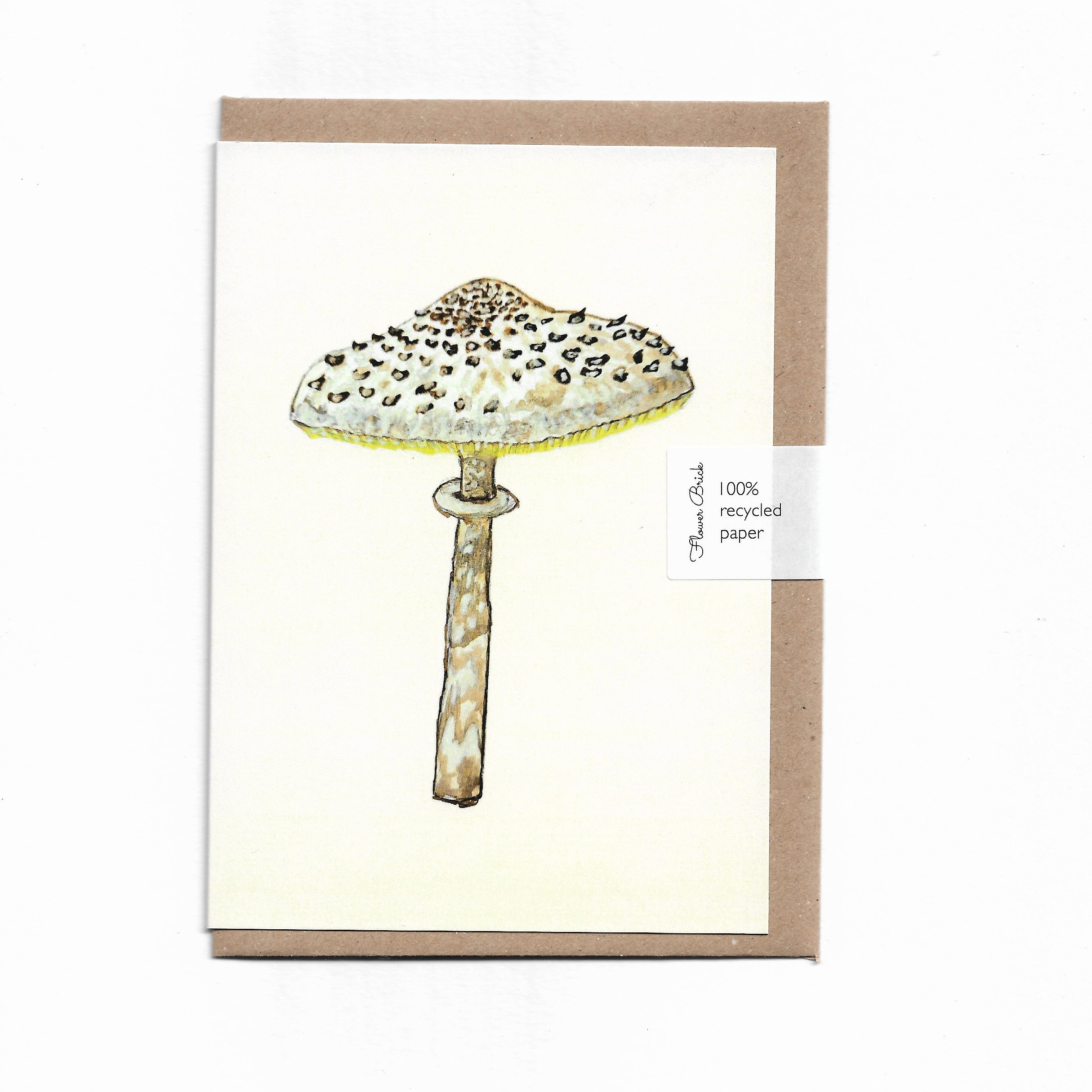 A6 100% Recycled "Parasol Mushroom" Greeting Card