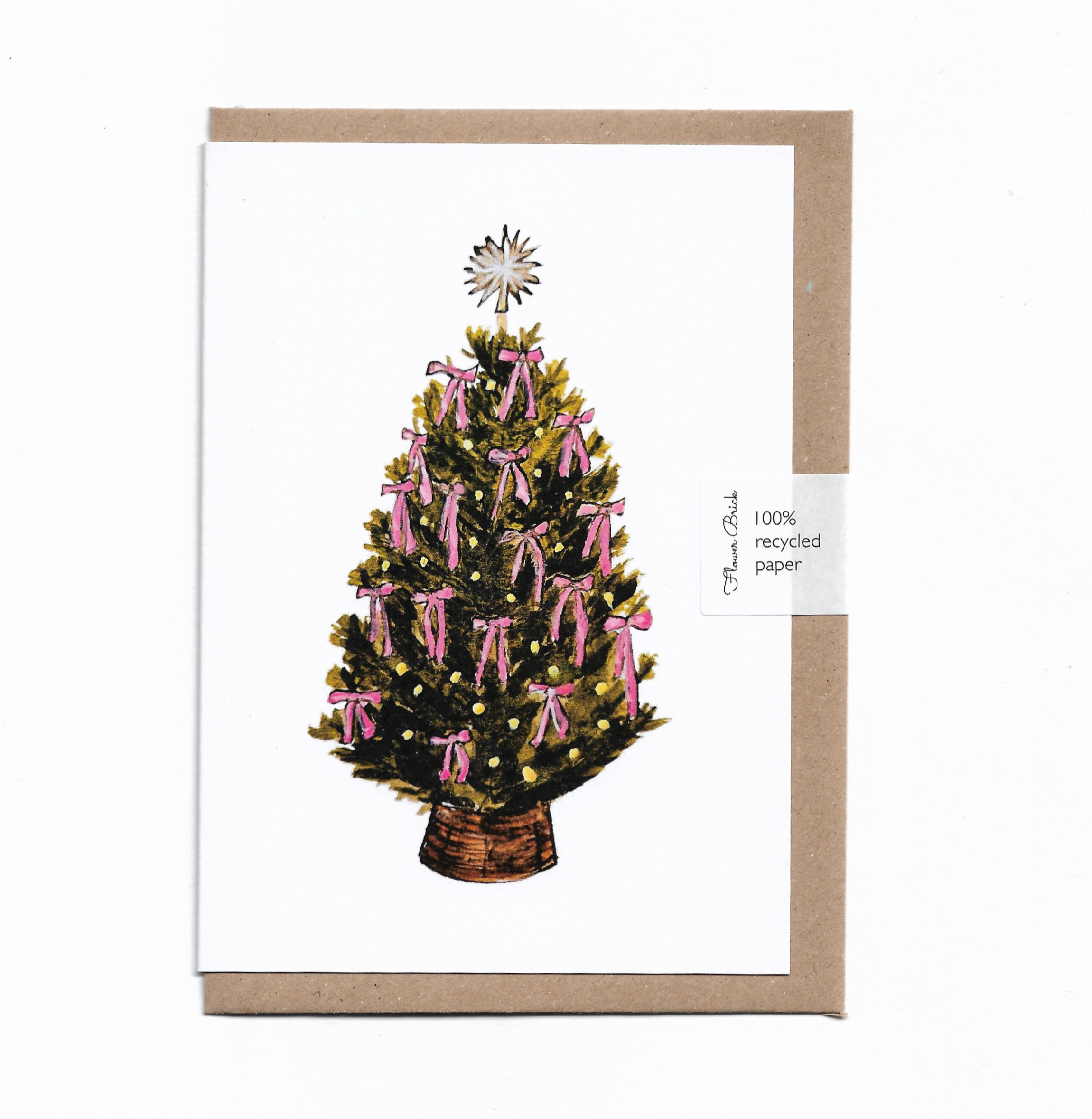 A6 100% Recycled "Bow Tree" Greeting Card