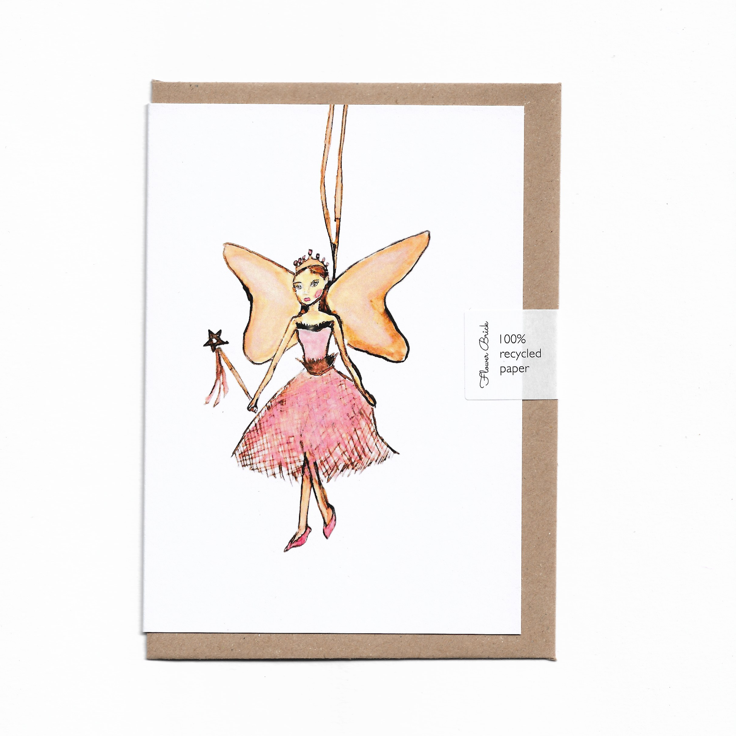 A6 100% Recycled "Fairy" Greeting Card
