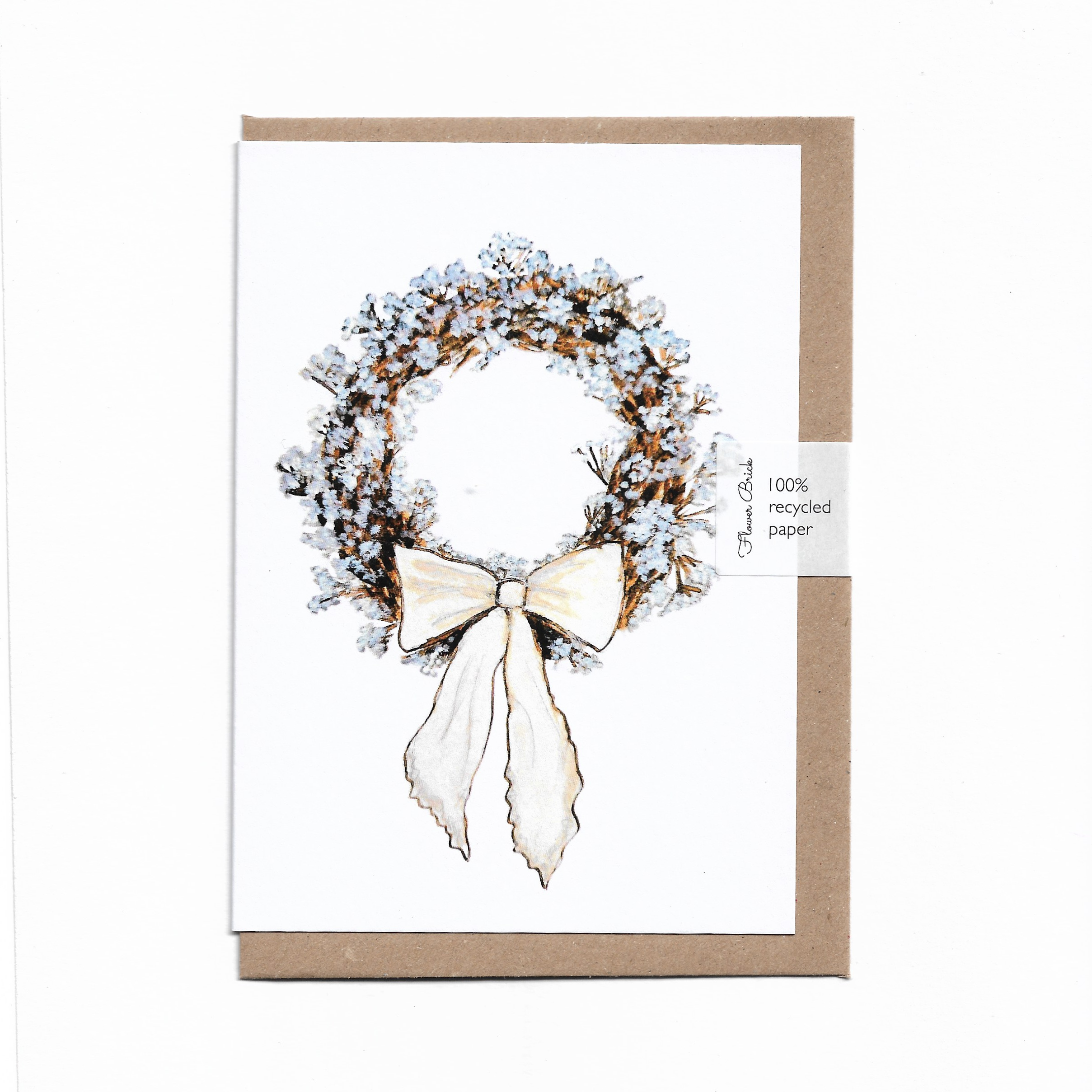 A6 100% Recycled "Gypsophila Wreath" Greeting Card