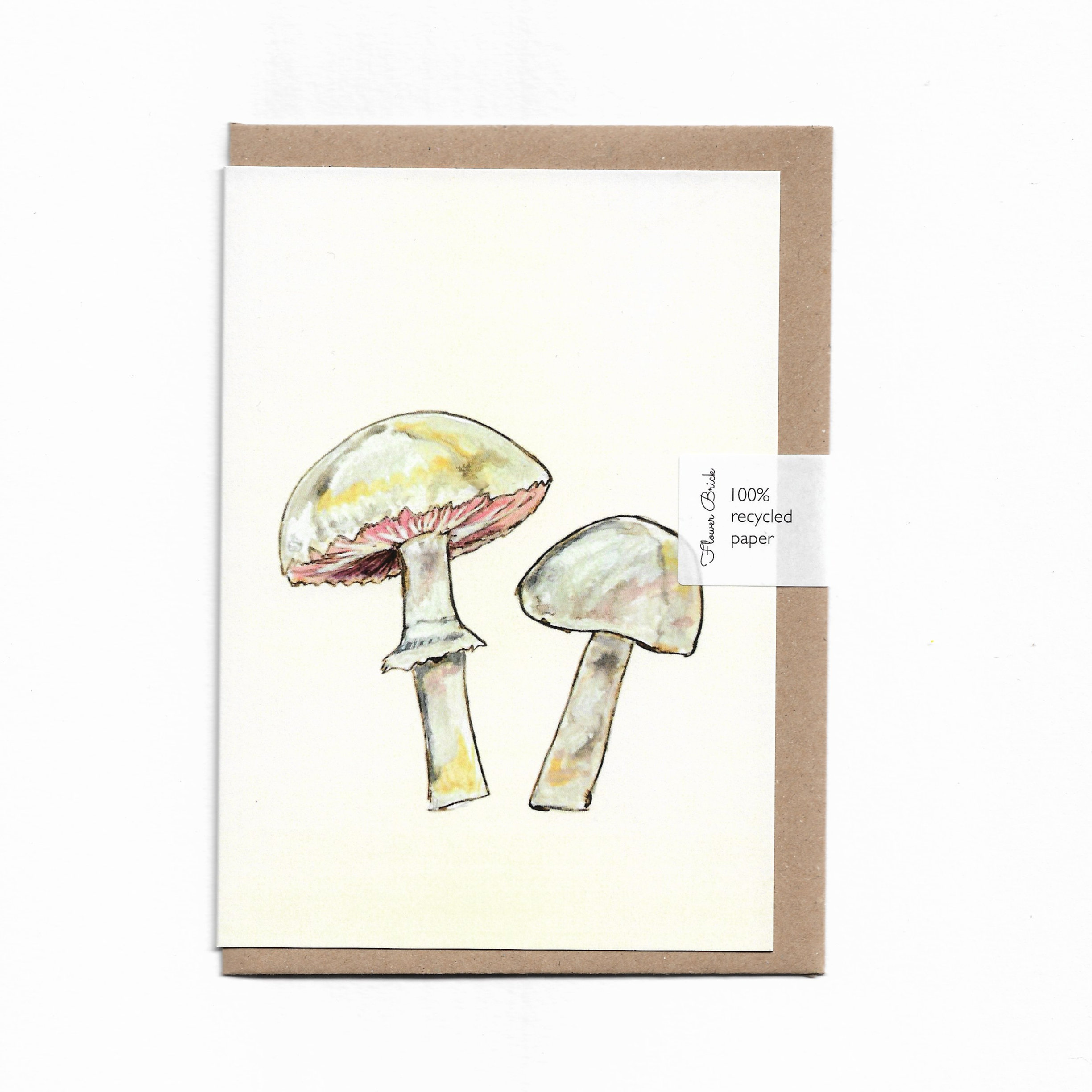 A6 100% Recycled "Field Mushrooms" Greeting Card