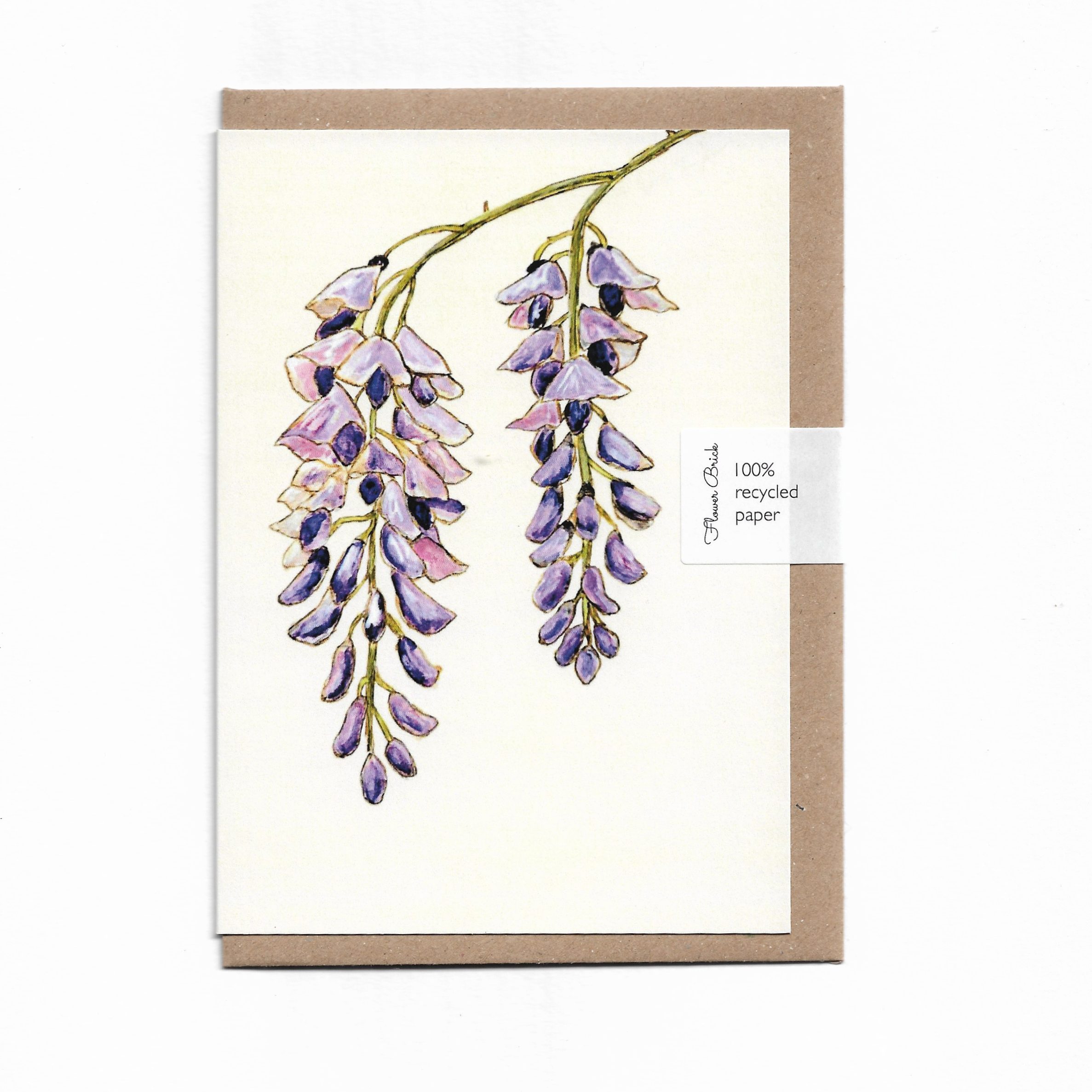 A6 100% Recycled "Wisteria" Greeting Card