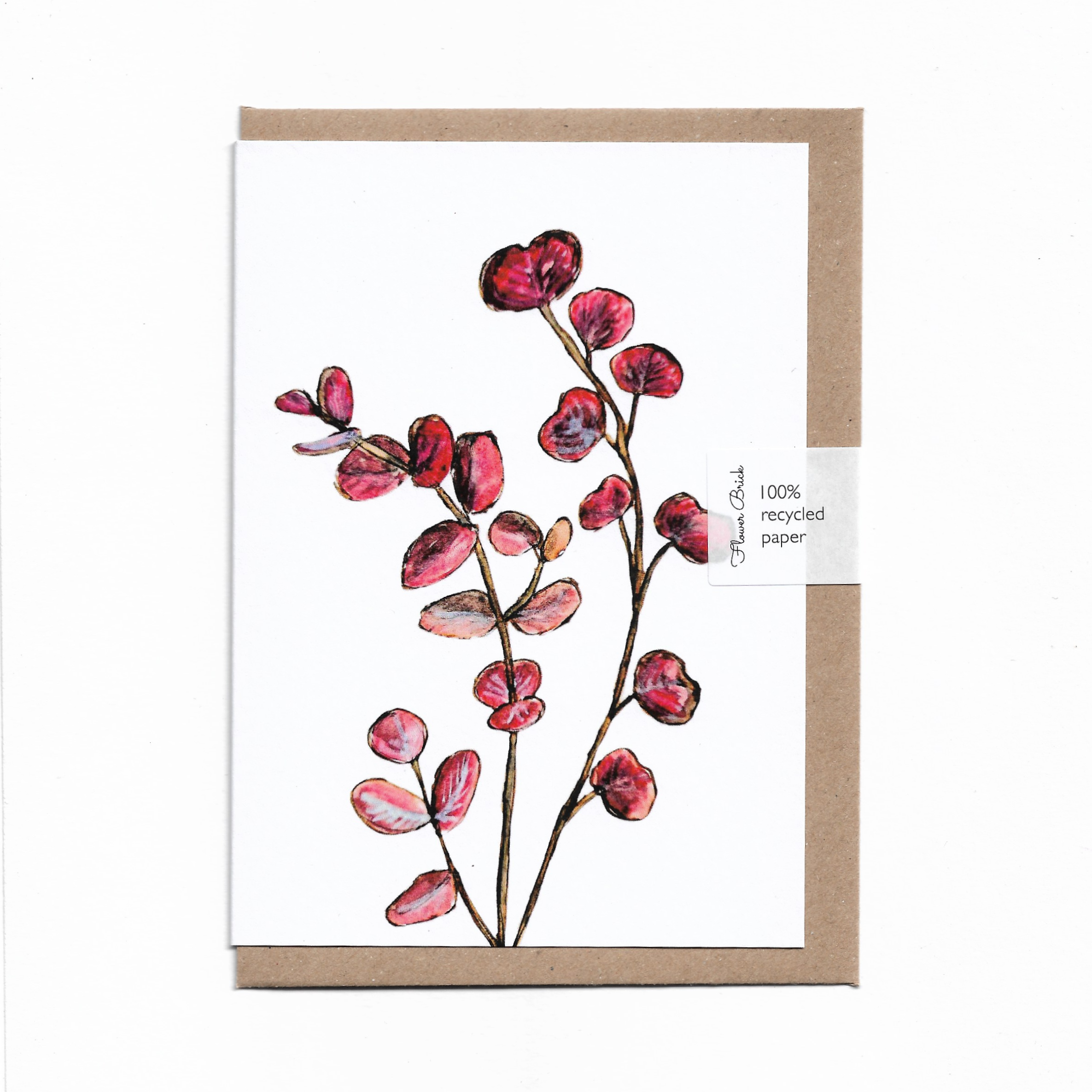 A6 100% Recycled "Purple Eucalyptus" Greeting Card