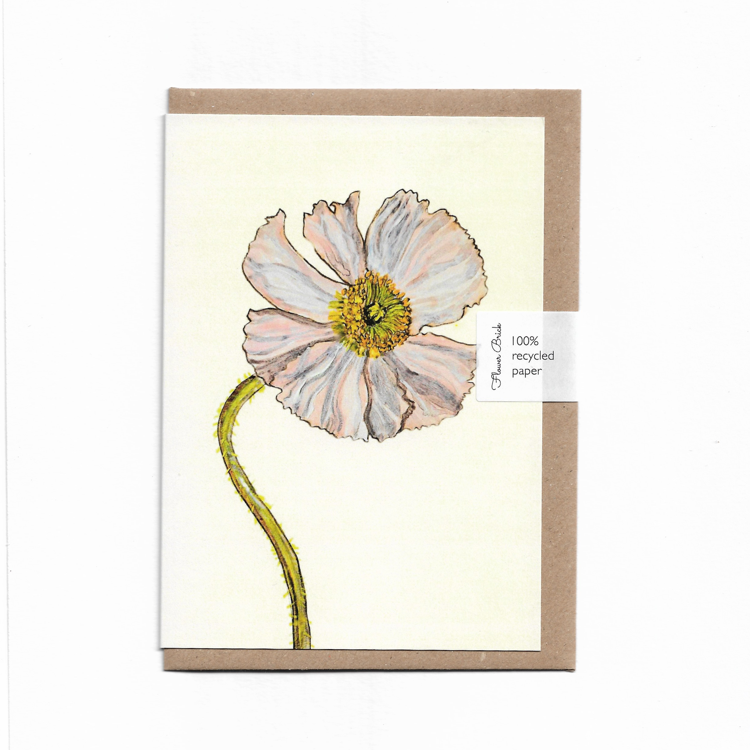 A6 100% Recycled "Icelandic Poppy" Greeting Card