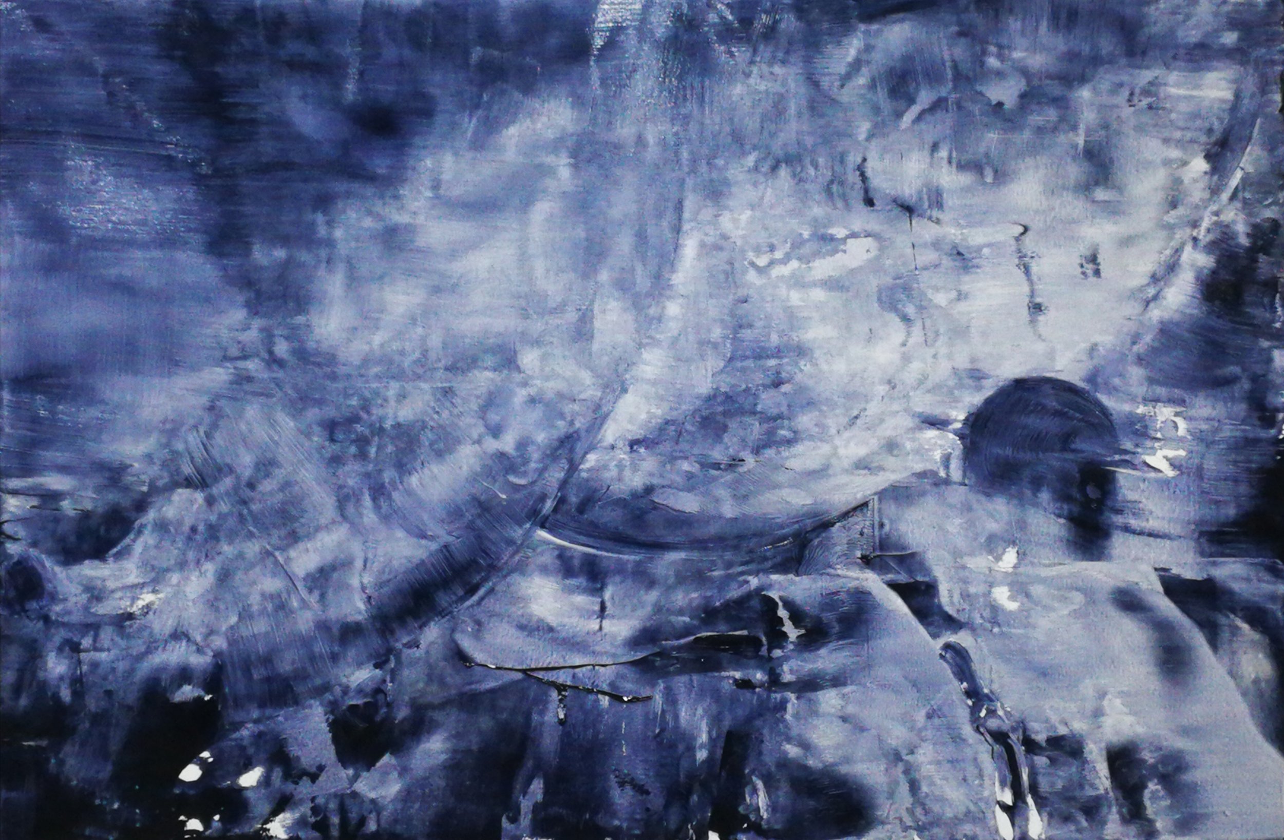 Moving to Stars, oil on canvas, 158x239.5cm, 2022 | 《寰宇无垠-驶向星辰》布面油画 158x239.5cm 2022