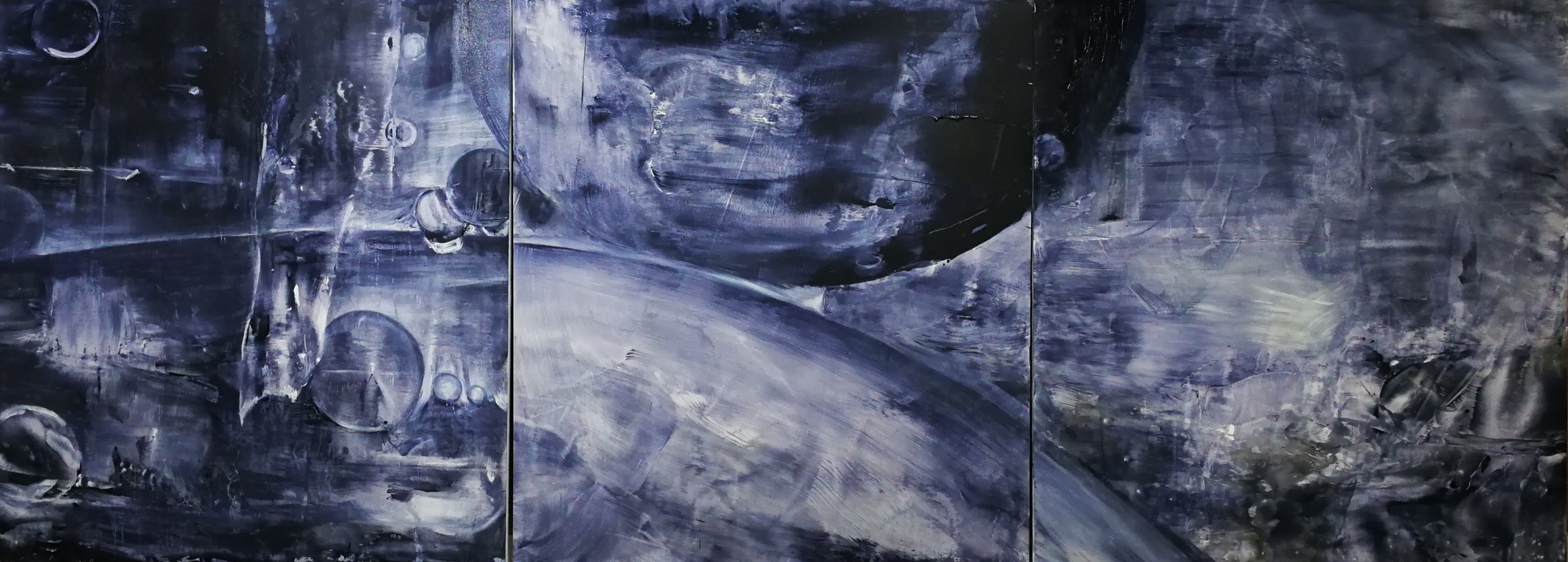 The Vast Expanse, oil on canvas, 178x480.5cm, 2022
《寰宇无垠-浩瀚苍穹》布面油画 178x480.5cm 2022
