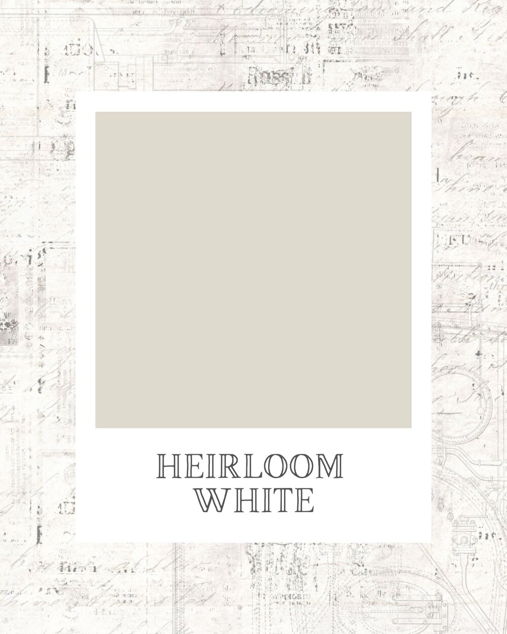 ONE: Heirloom White — Melange paints