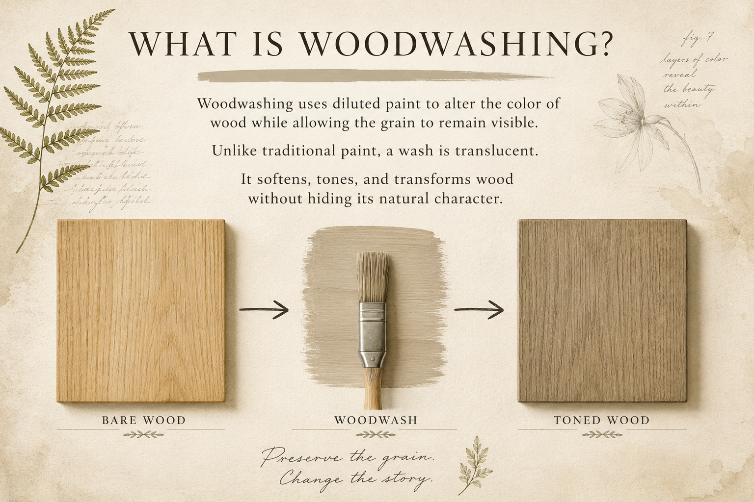 Woodwashing, Toning, and Faux Staining Wood with Paint