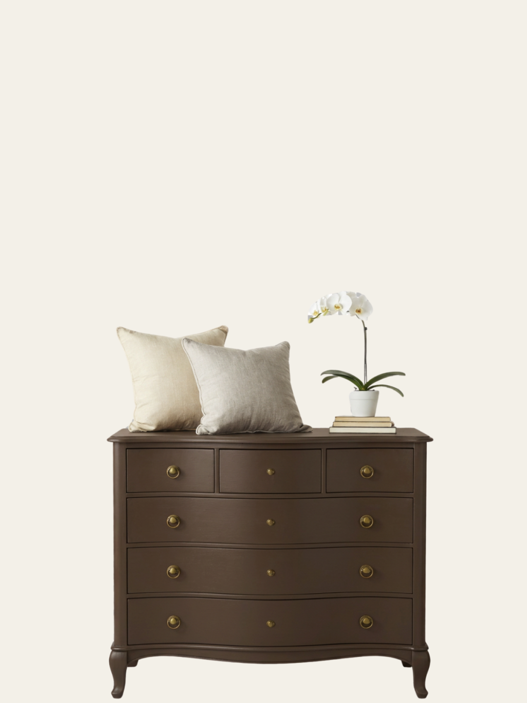 Umbra is a a warm brown-black furniture paint inspired by umber pigment and natural shadow. Ideal for traditional furniture, cabinets, library pieces by Melange Paints