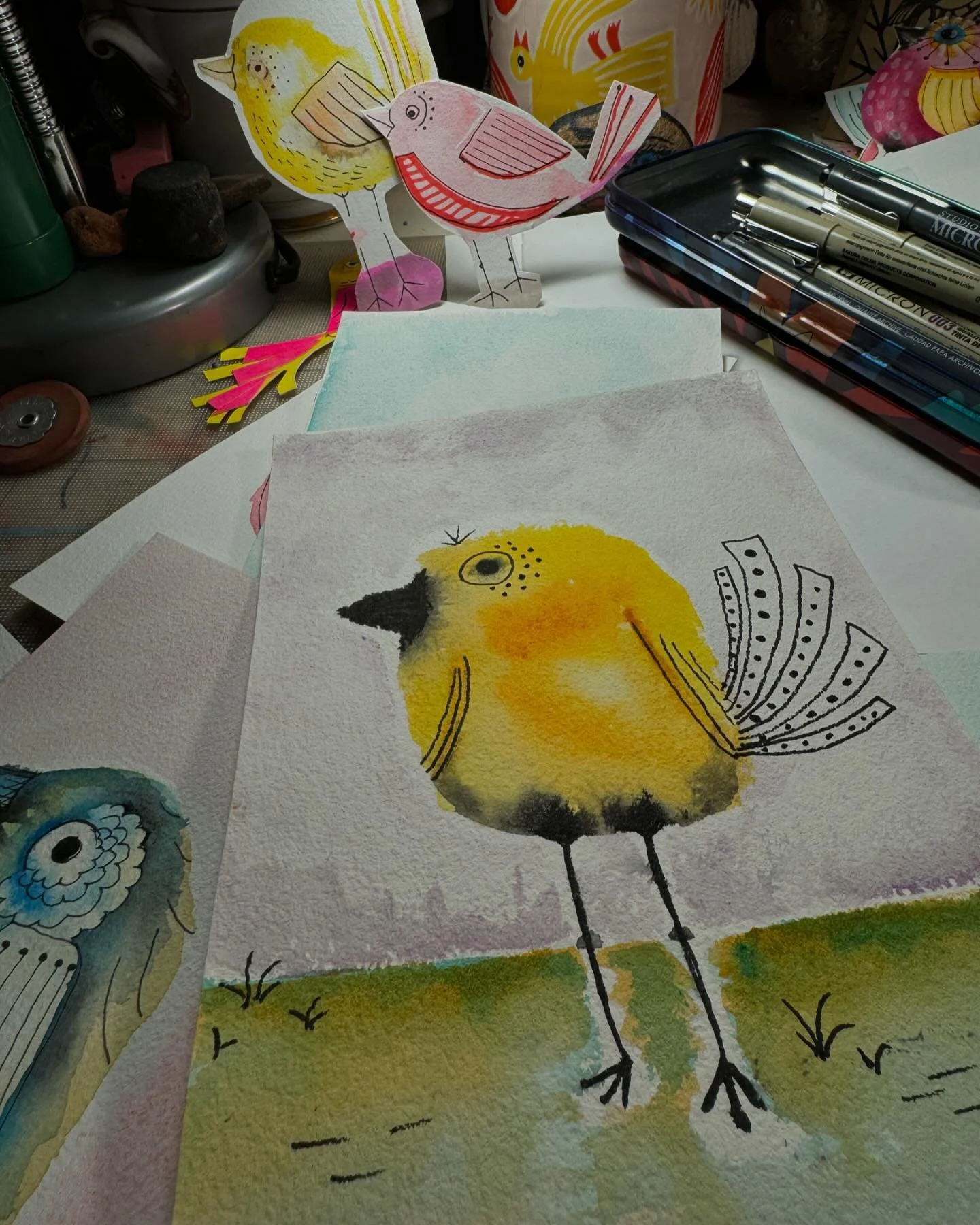 Feels really good to clean up the studio and paint.  I don&rsquo;t show much of my watercolor work on IG , but here it is. Also I might have gotten a little excited about the sale at #beampaints and got in the mood.  When they arrive I&rsquo;m gonna 