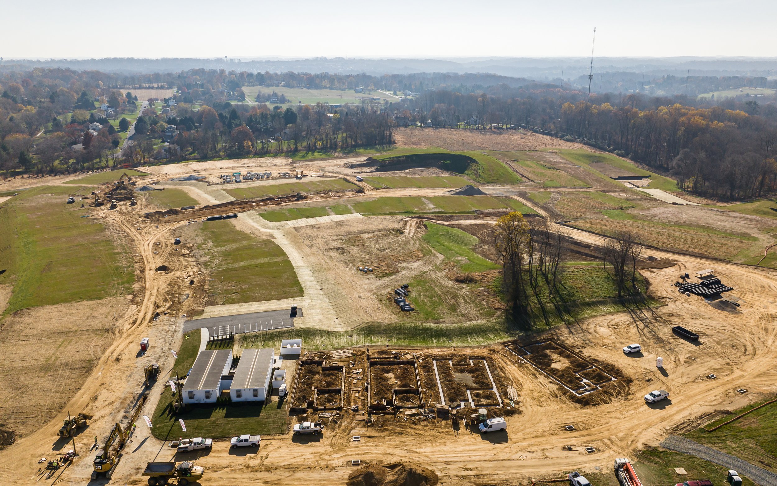 basments being dug at the Brandywine Farms project