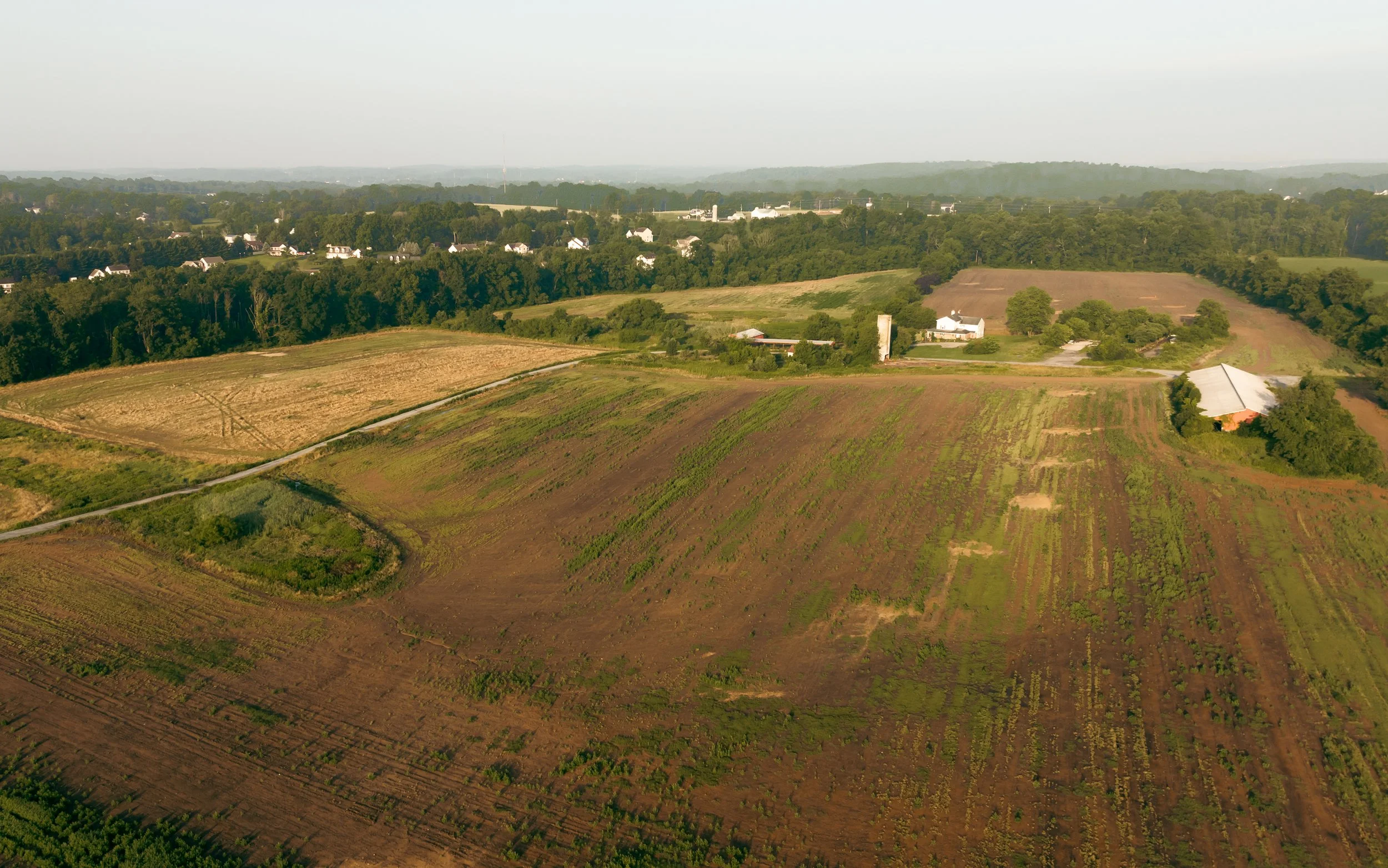 Aerial View of Harvest Run Project - Prime Location for an Exceptional 55+ Community by Lyons & Hohl and Traditions of America