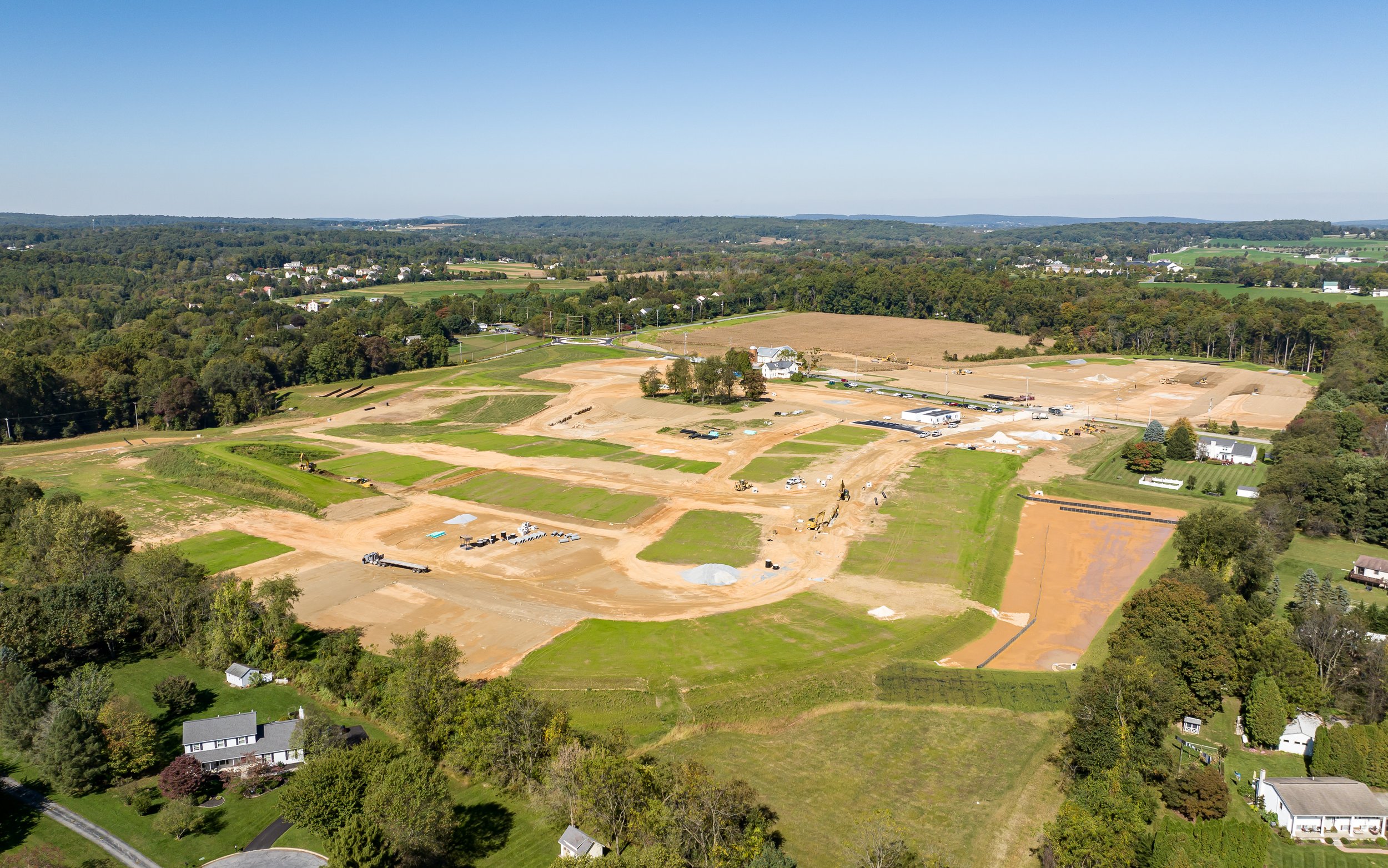 Aerial view of the Reeceville Rd side of the Brandywine Farms project