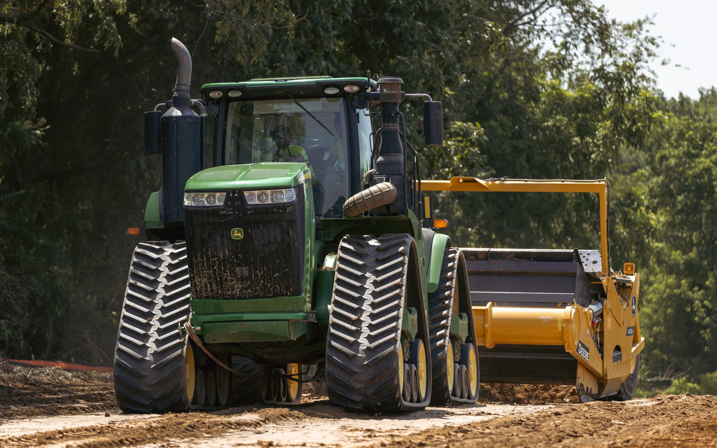 John Deere Tractor Stripping Topsoil at Harvest Run Project - Preparing the Ground for an Exceptional 55+ Community by Lyons & Hohl and Traditions of America