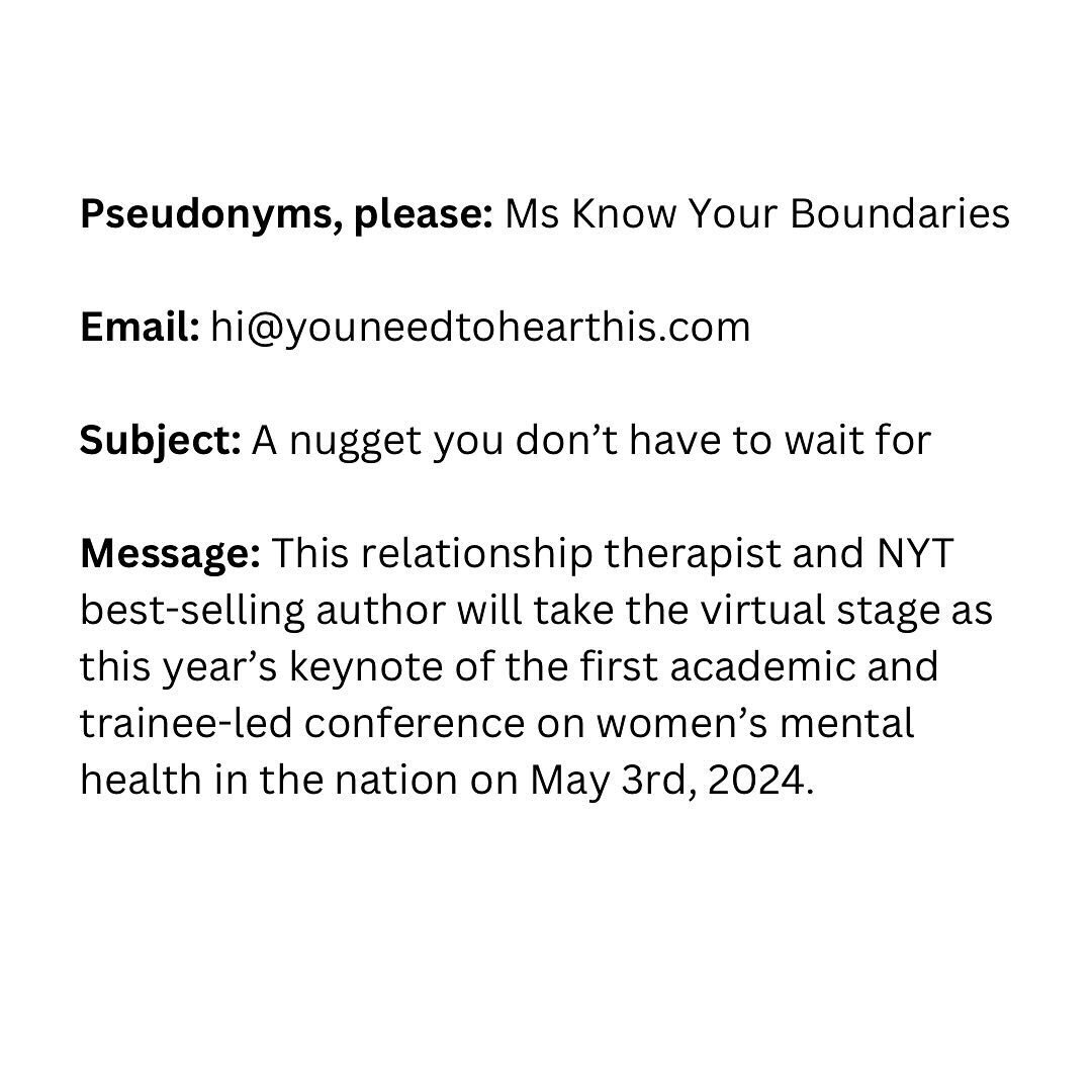 EXCLUSIVE KEYNOTE UPDATE!! 👀👀👀 Check out this recent blind item&hellip;any thoughts? 🤔 leave your guesses below and stay tuned for our official announcement!

#WMHC #WMHC2024 #WomensMentalHealth #MentalHealth #MentalHealthMatters #MentalHealthAwa