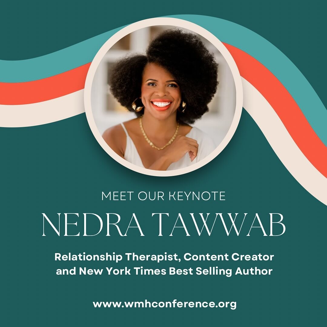 📣📣📣 We are SO excited to announce this year&rsquo;s keynote speaker @nedratawwab !!

Nedra Glover Tawwab, MSW, LCSW, is a New York Times best-selling author, licensed therapist, and sought-after relationship expert. Every day she helps people crea