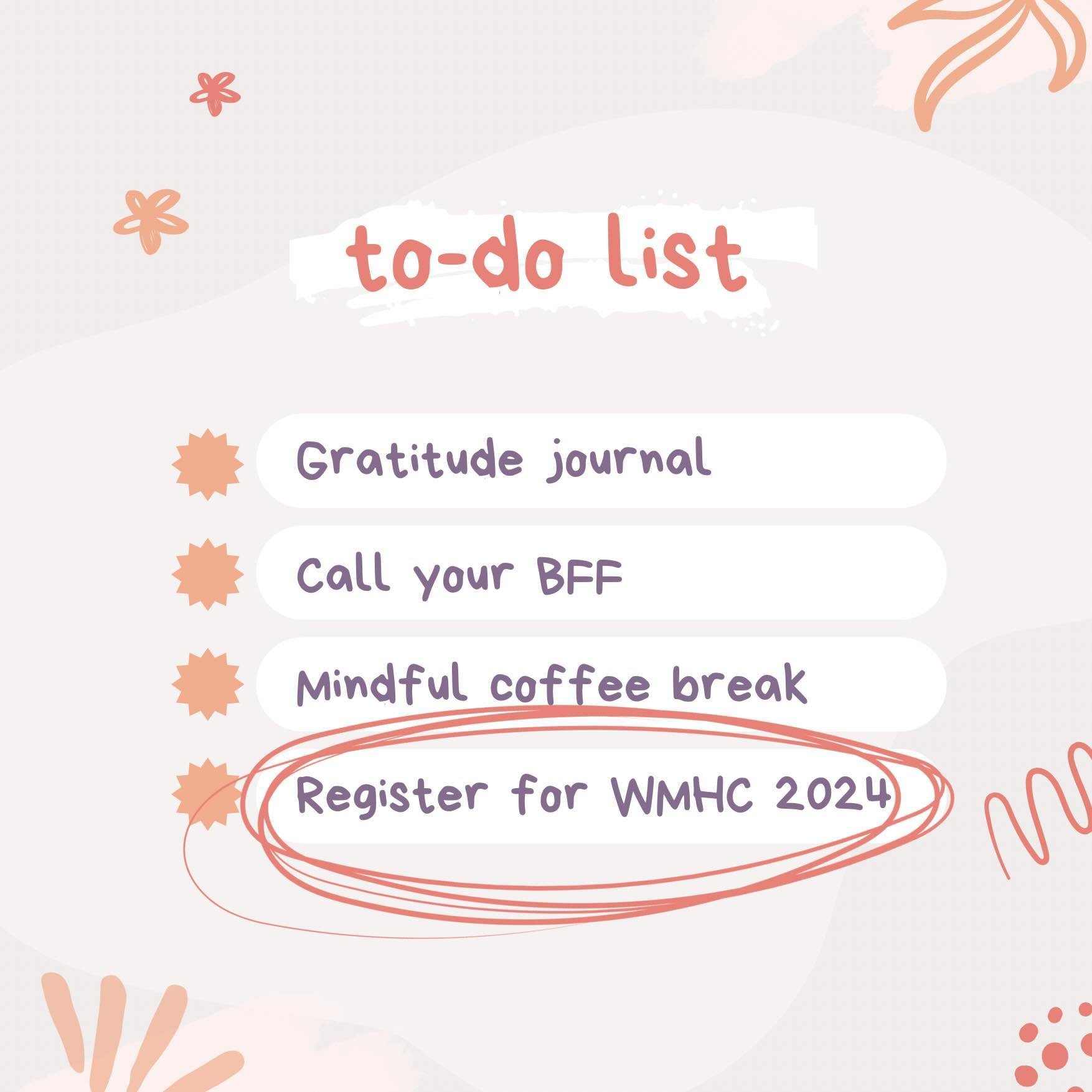 Working on that to-do list? Don&rsquo;t forget to register for #WMHC2024! We are just under a month out, so make sure to secure your spot. Registration is free but required to access our full lineup!

Click through #linkinbio or visit our website for
