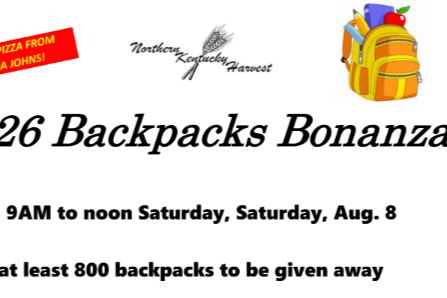 Northern Kentucky Harvest Presents: Backpacks Bonanza