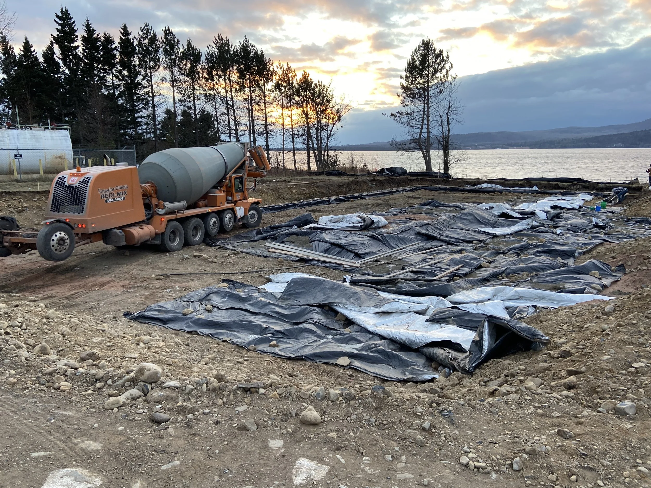 Pouring footings