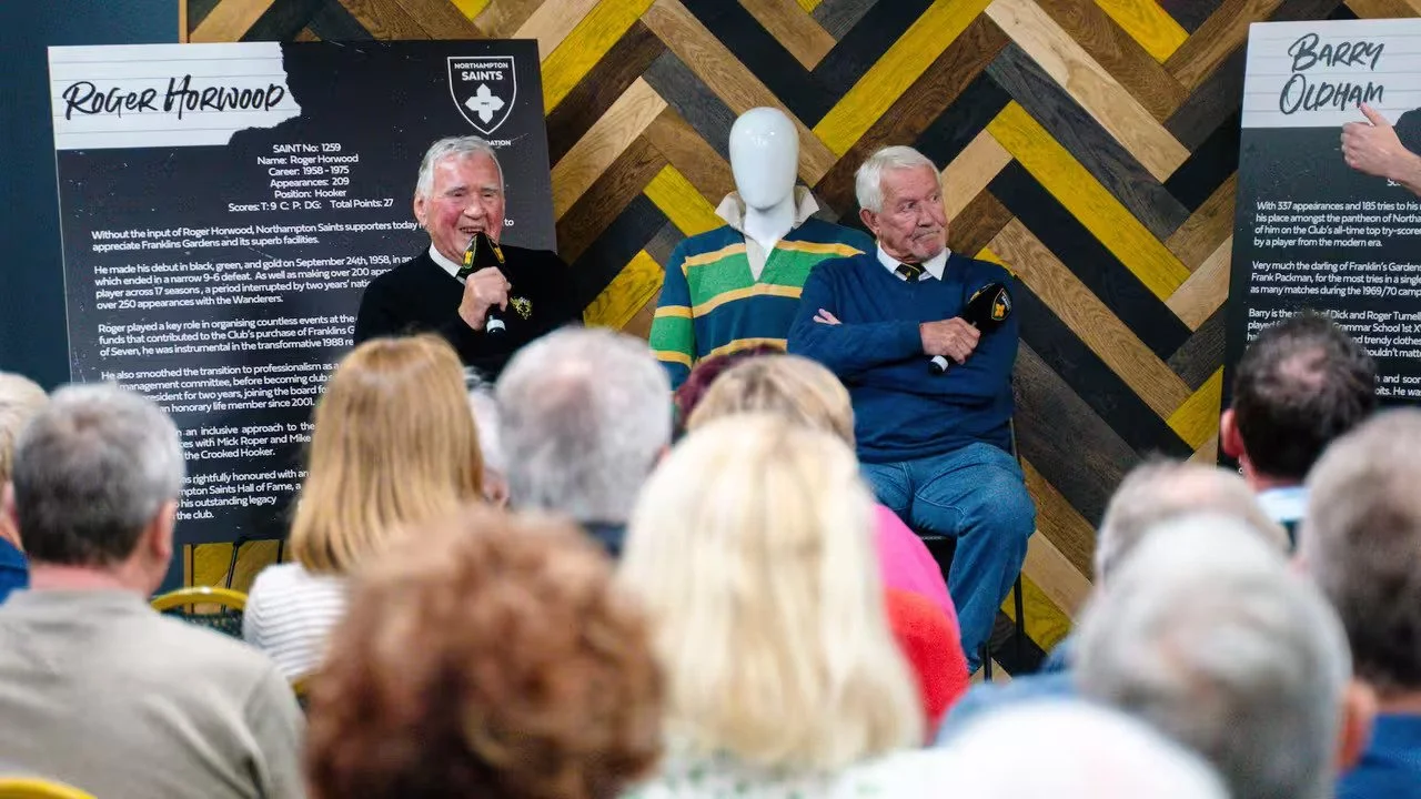 Roger Harwood and Barry Oldham reflecting on their time at the Saints