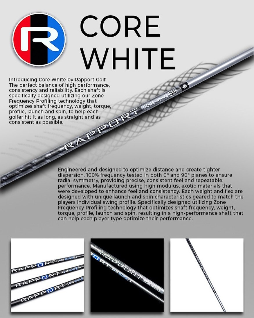 Rapport Core White may be what you need to get a lower more penetrating ball flight! Made with our slightly stiffer midsection design and high modulus material, your golfing can be more consistent for repeated high performance