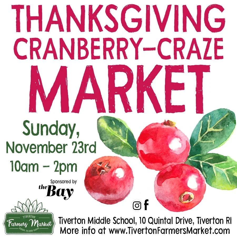 Let the countdown to our Annual Thanksgiving Cranberry-Craze Specialty Farmers Market begin!
Get into the spirit of the holidays and join us at our Annual Thanksgiving Cranberry-Craze Specialty Farmers Market, taking place on Sunday, November 23rd,