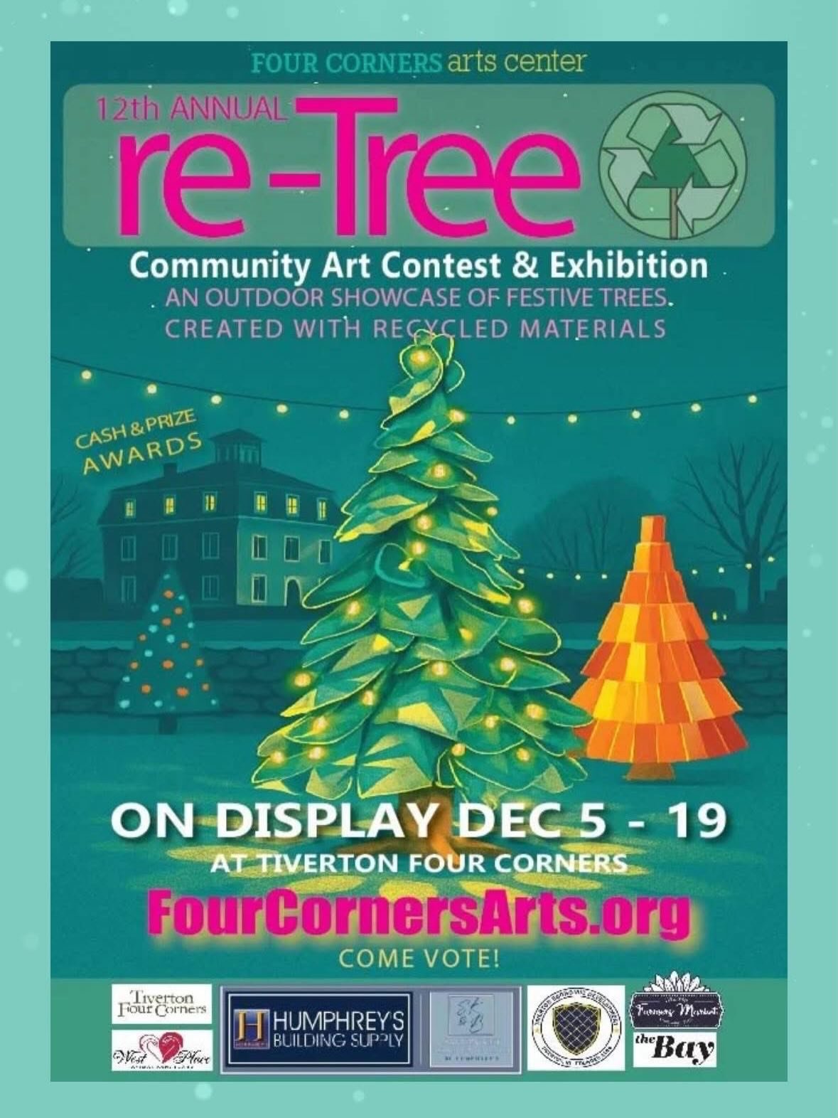 We are working on our re-Tree this week for an install on Thursday&hellip;&hellip; so excited to see all the trees lit up this Friday at @tivertonfourcorners &amp; @fourcornersartscenter. 

Join us for the display and vote for your favorite!! Communi